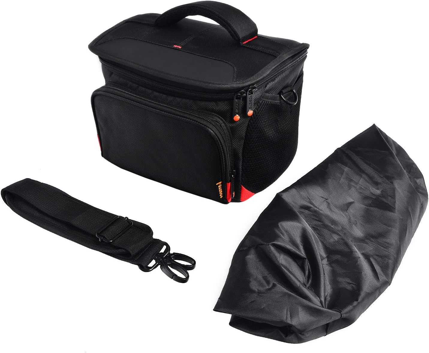 FOSOTO T5i T6 T7i 5D 6D, D3400 D5600 D7200 D750 D610, A99 Shockproof DSLR Camera Shoulder Bag Case Compatible for Canon