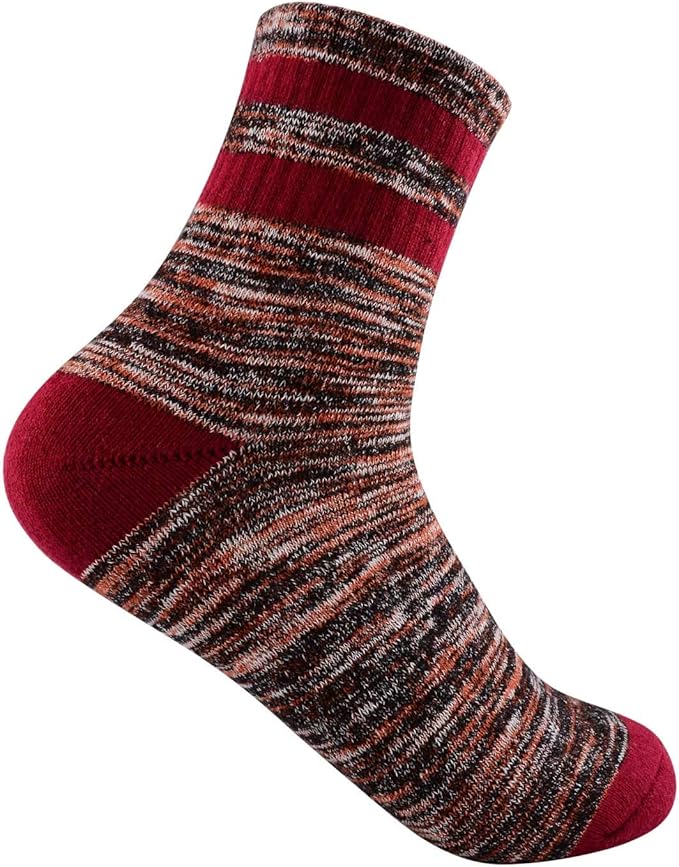 FEIDEER Women's Hiking Walking Socks, 4-Pack Outdoor Recreation Socks Wicking Cushion Crew Socks