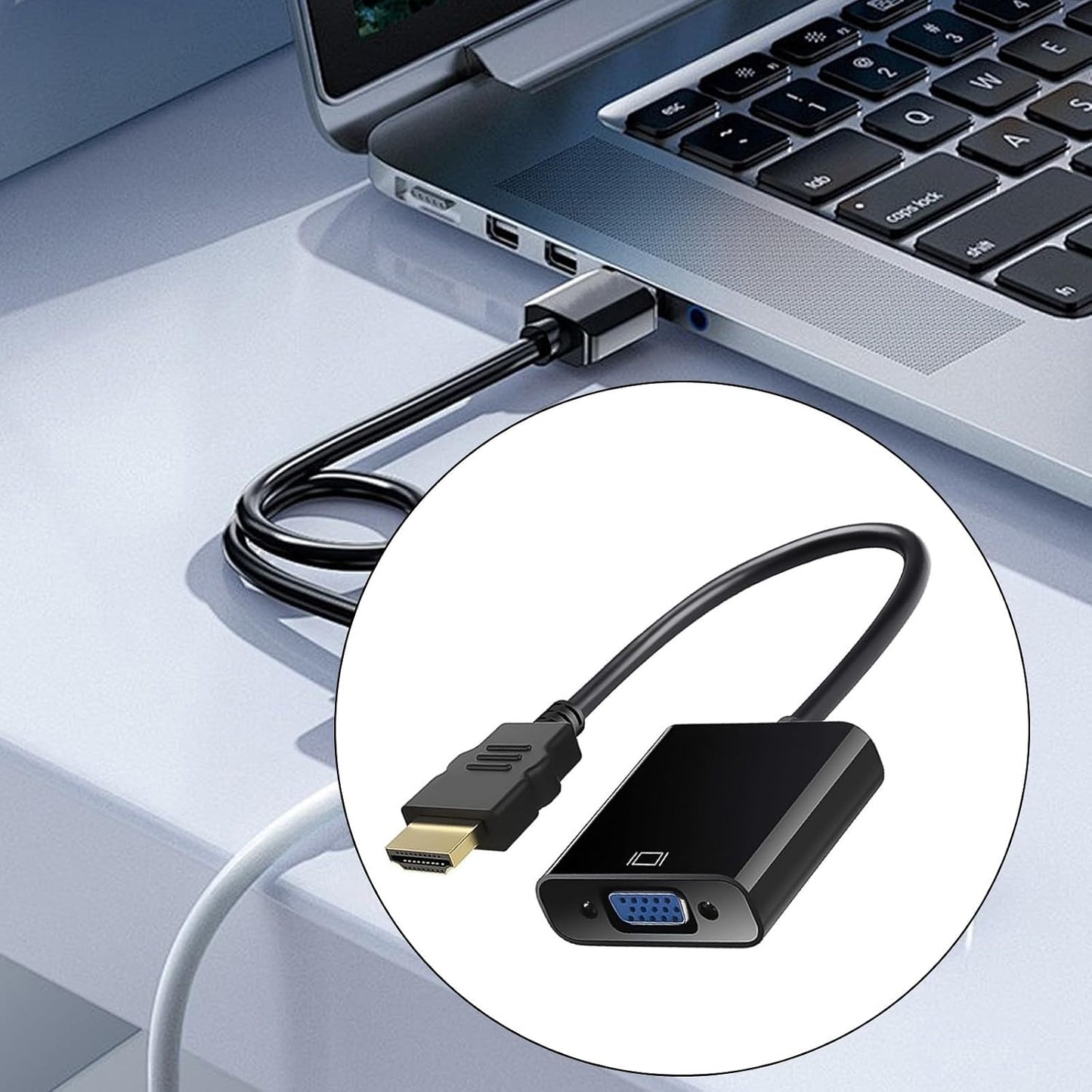JINPIAOPIAO 1080P HDTV to VGA Cable Adapter HDTV Male to VGA Female Video Converter for PC Laptop Projector Monitor