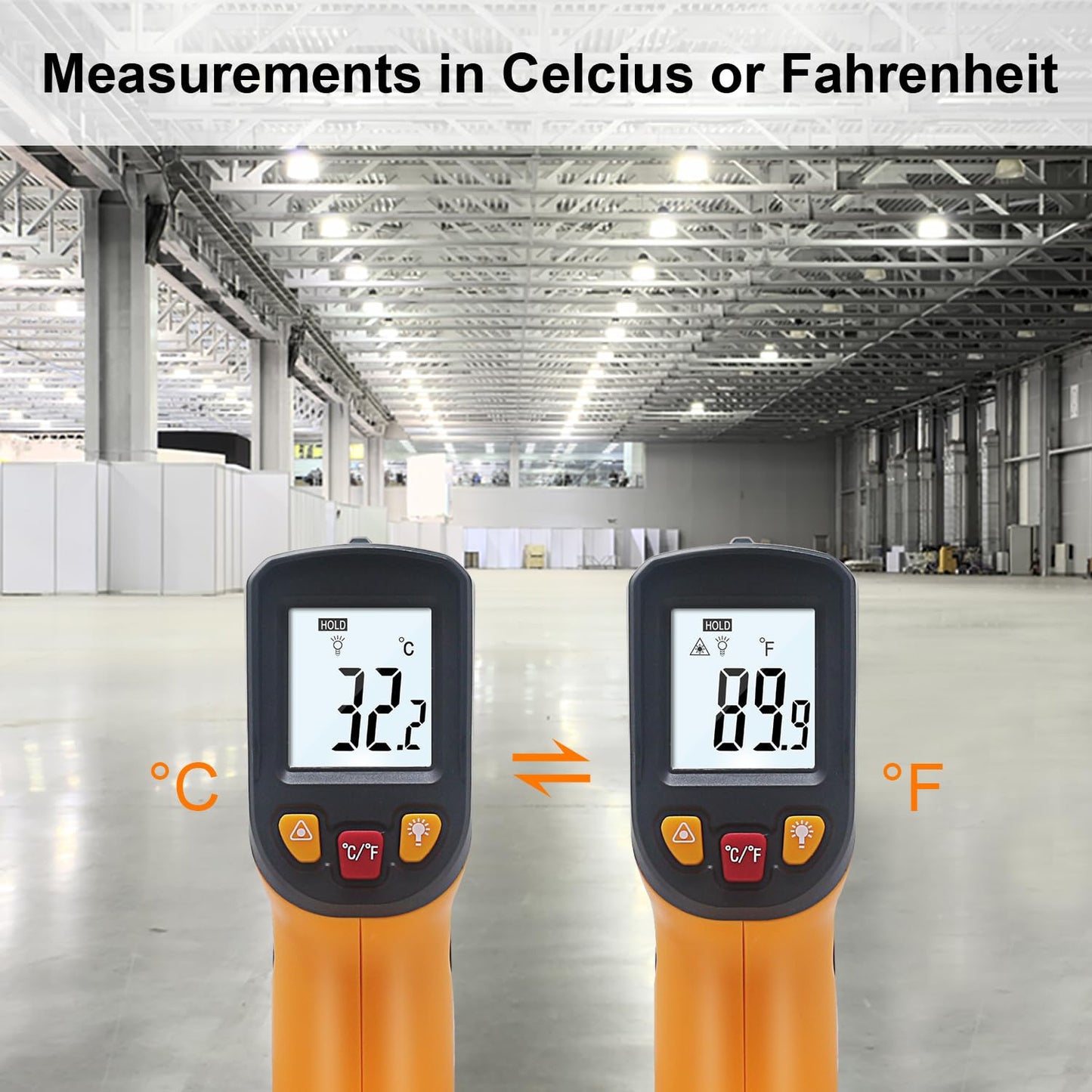 Ketotek Digital Infrared Thermometer Temperature Gun -58°F to 1112 °F(-50°C to 600°C) Handheld Non Contact IR Laser Thermometer KT600Y for Cooking Meat Refrigerator Pool Pizza Oven BBQ Food
