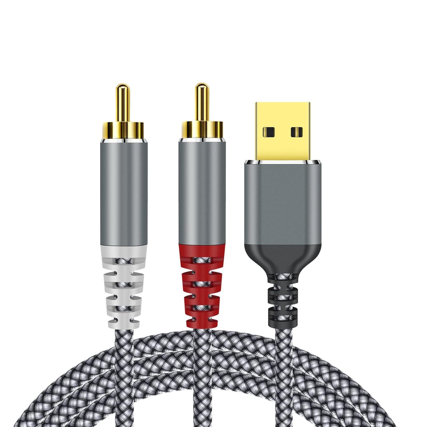 ZARSSON 6.6FT PS4, USB to RCA Audio Cable, Stereo Y Splitter Adapter for Laptops, Desktops, Amplifiers, Home Theater