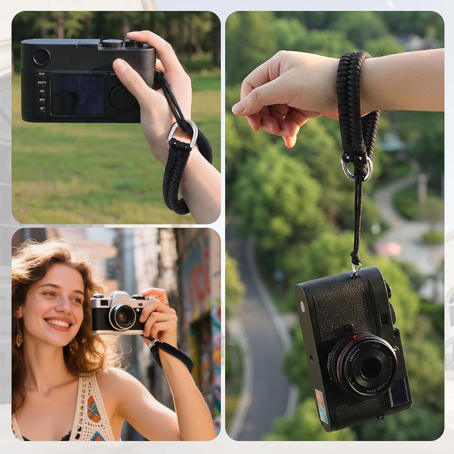 Universal Camera Wrist Strap - Braided Design for Safety