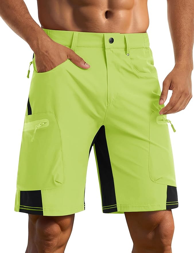 CRYSULLY Men's Hiking Cargo Shorts Outdoor Summer Lightweight Quick Dry Casual Shorts with 5 Pocket