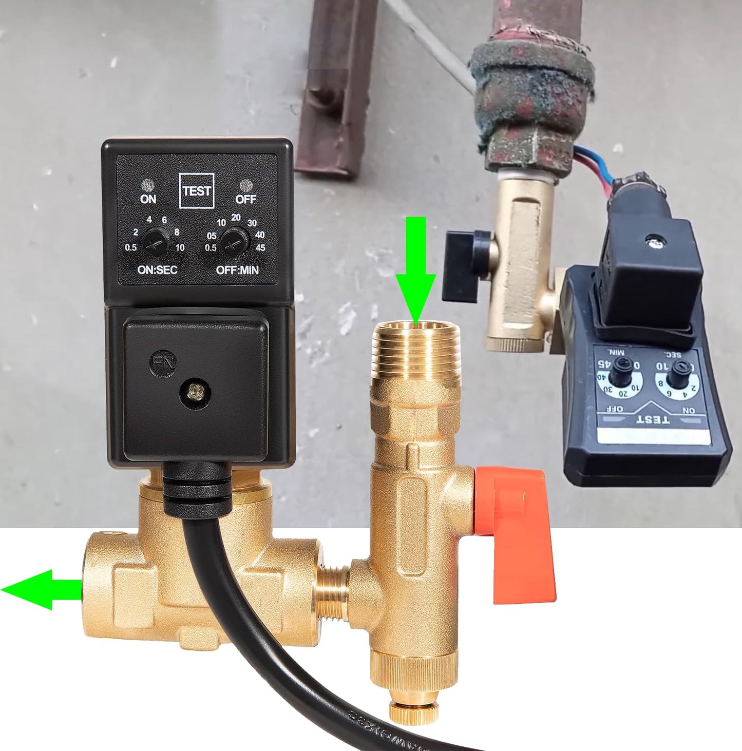 Replacement for Edv200 1/4npt 110/120v Electronic Drain Valve, 7/16" ORF, Full-feature Automatic Electronic Solenoid Condensate Valve