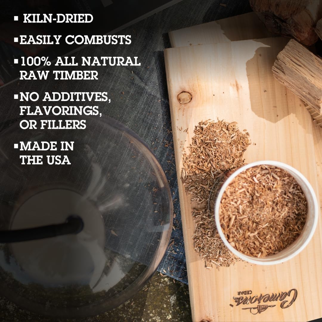 (1 0.473 Camerons All Natural Extra Fine Apple BBQ Wood Chips for Smokers Pint, L) - Kiln Dried Wood Sawdust Shavings
