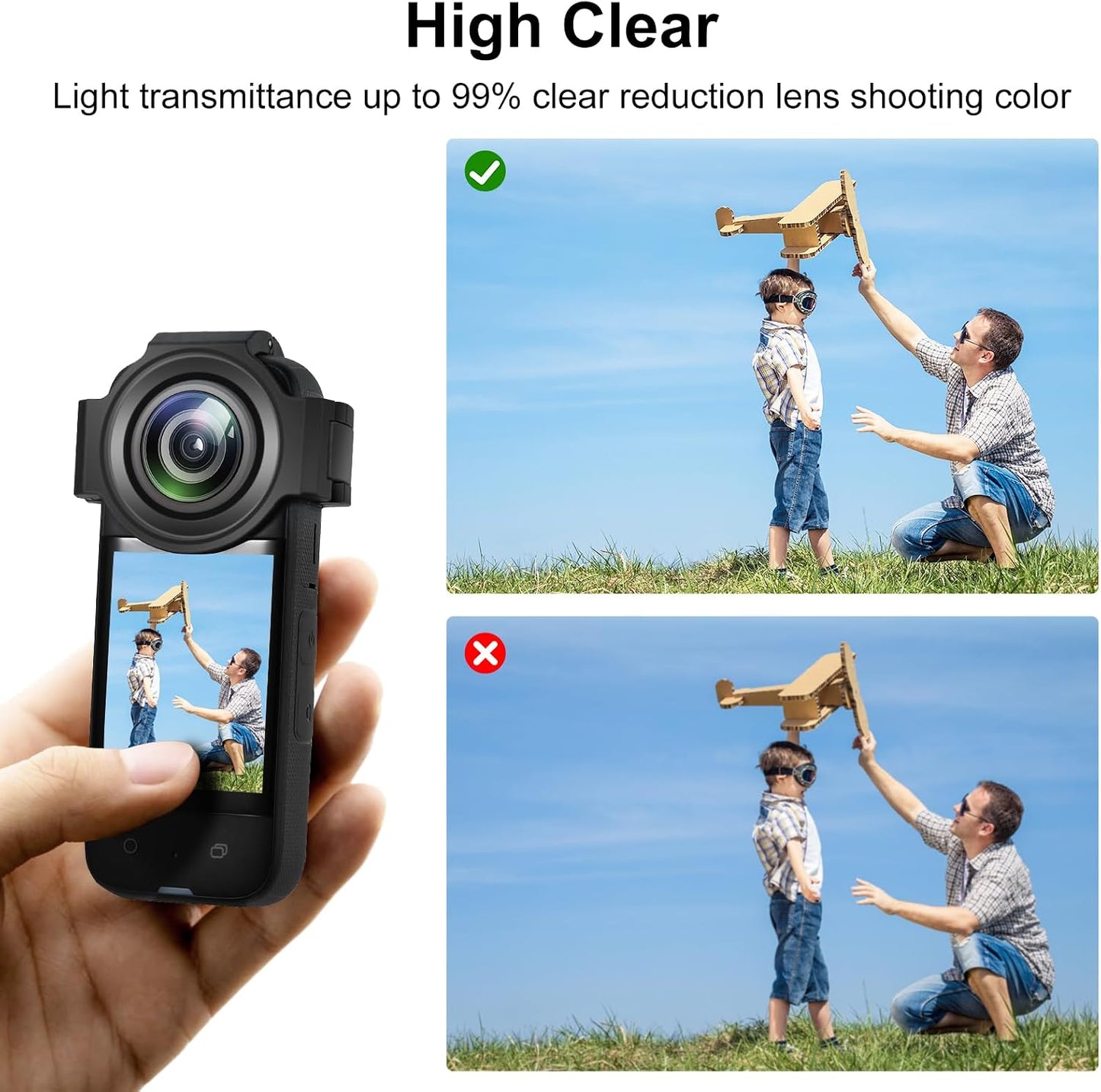 360 x3 Insta360 X3 360 x3 PULUZ For Insta Lens Protector, Dual Lens Guards for Protective Case Optical Tempered Glass