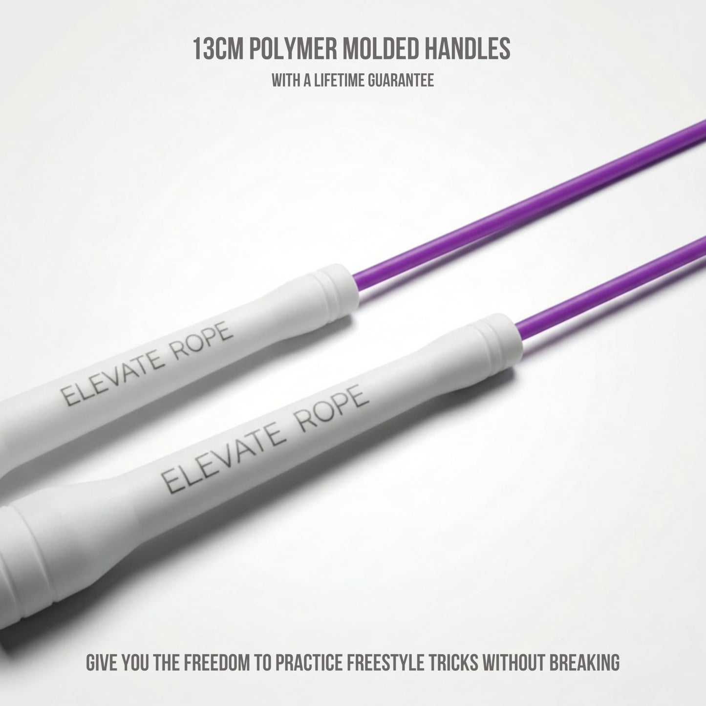 Elevate Rope Professional Speed Rope - 3m Adjustable Skipping rope, 5mm PVC with Nylon Core for Cardio, Double Unders & Crossfit - Durable Jump Rope Used for Indoor/Outdoor Training. (Purple)