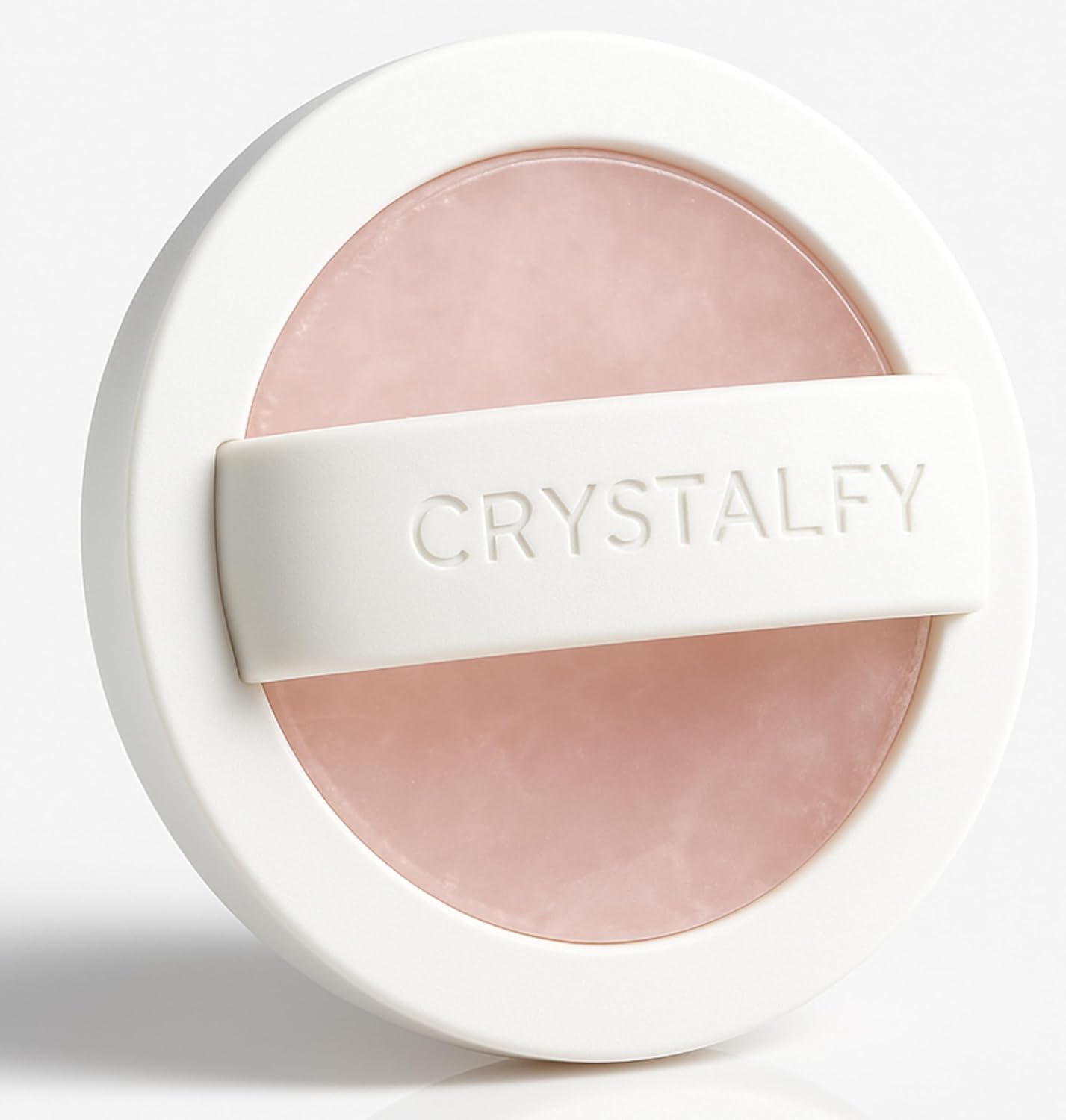 CRYSTALFY Grips by Rose Quartz Crystal Magnetic Phone Ring Grip Silicone Slim Phone Holder with Swappable Natural