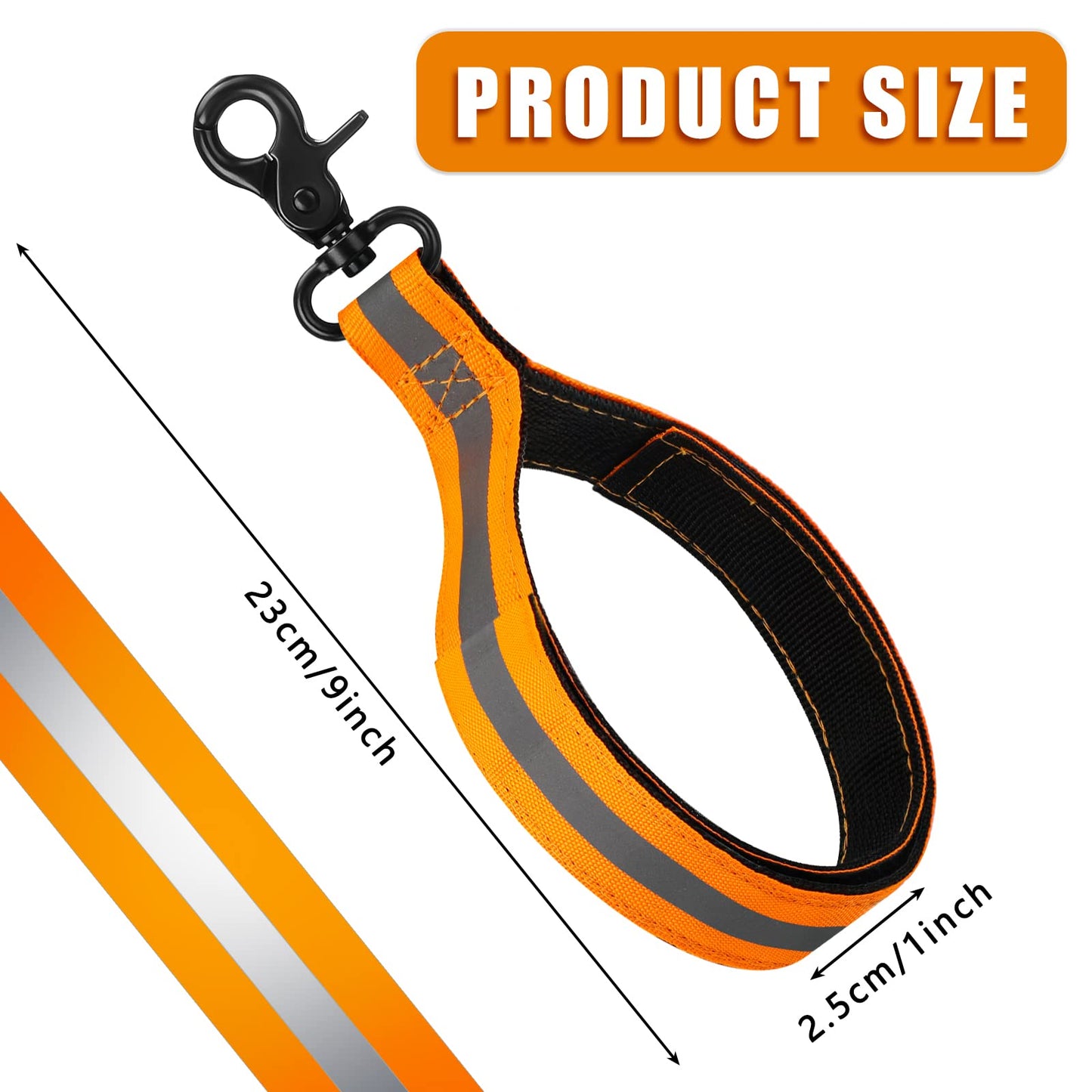 3 Pcs Firefighter Gear Heavy Duty Firefighter Glove Strap with Reflective Trim Fire Gear Accessories (Fluorescent Orange)