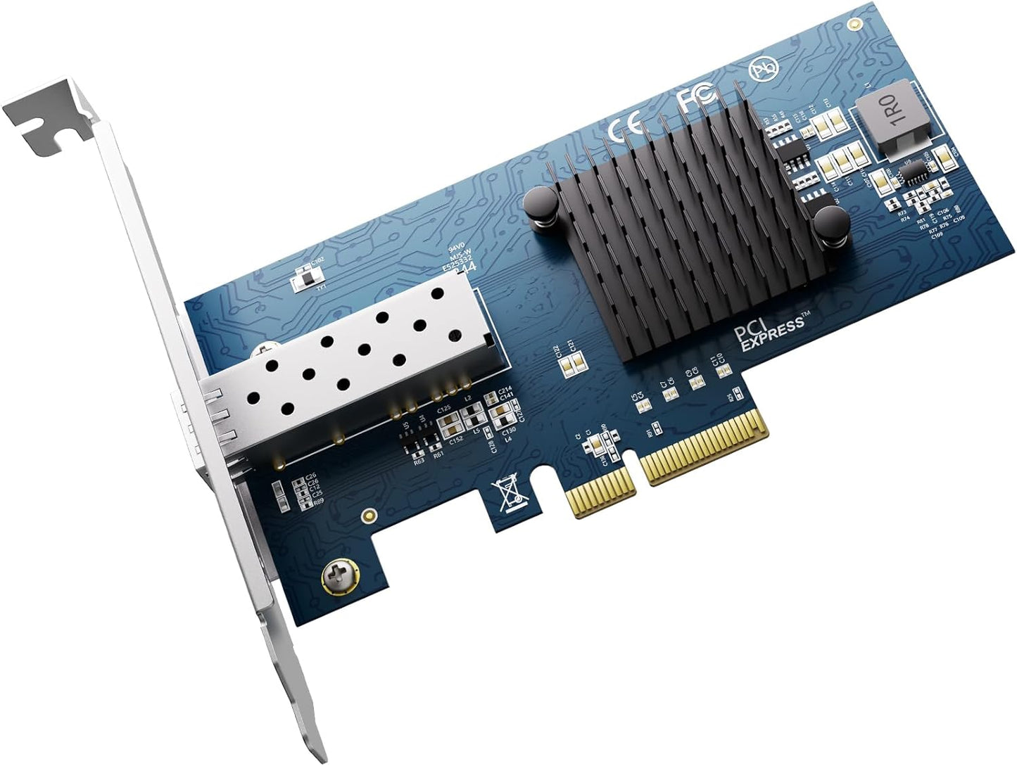 BZIZU 10Gb 82599EN, X520-DA1 X4/X8, PCIe NIC, Intel SFP+ Port, Compatible, PCIe Low Profile, Supports Windows