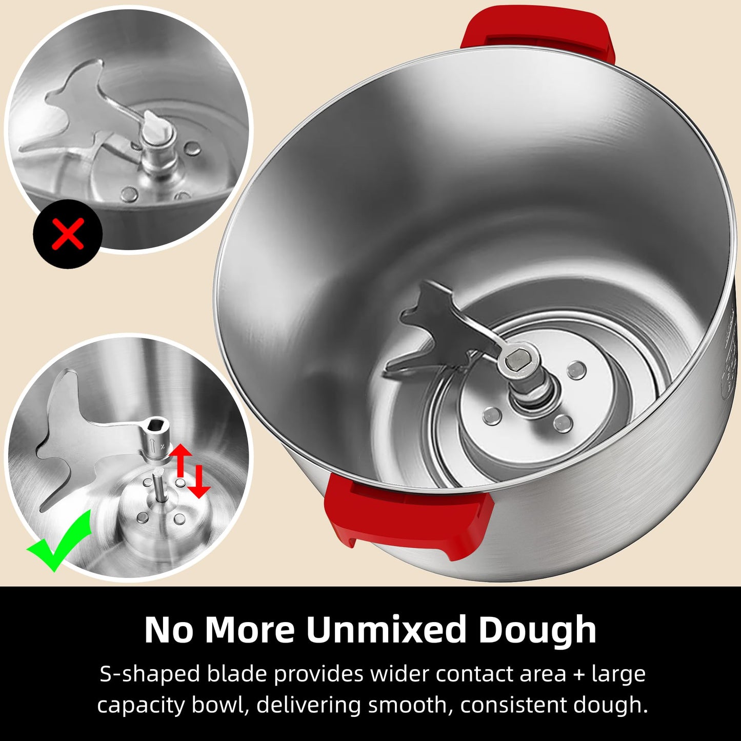 AIZIYO DoughChief, 5.3QT Dough Mixer, Dough Maker with Ferment Function, Touch Panel Control, 304 Stainless Steel Bowl, Removeable lid, Dough Proofing Box for Pizza, Bread, Pasta & Mochi