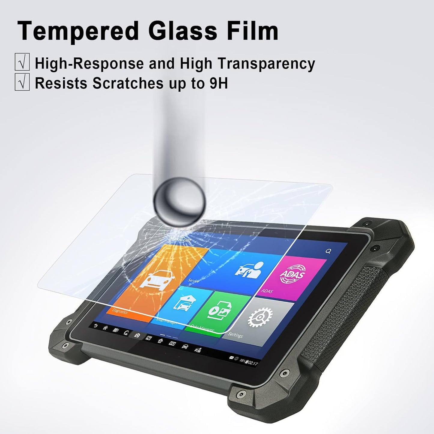 JMREOIMS X431 CRP919E, CRP919X, Tempered Glass Screen Protector for LAUNCH Elite with Full Installation Tools