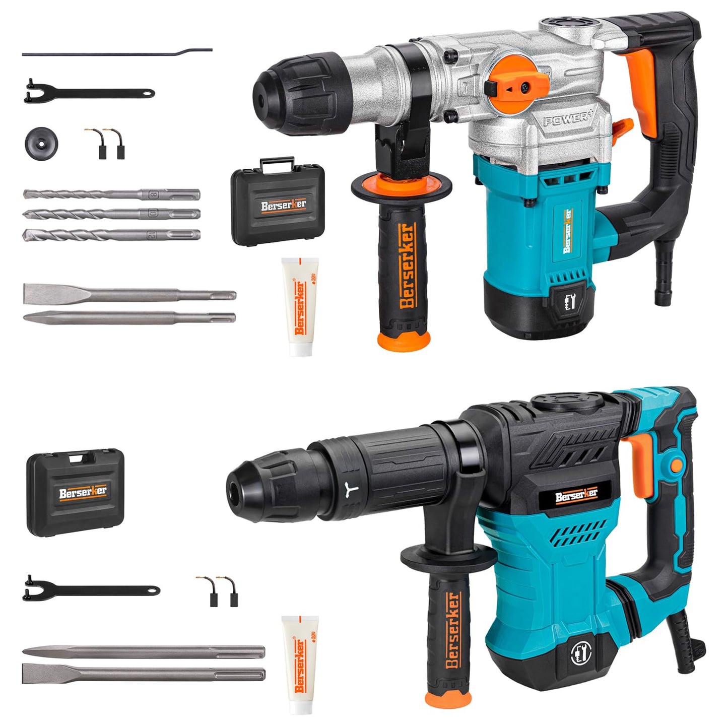 Berserker 1-1/8" SDS-Plus Rotary Hammer Drill & 12 lb. SDS-Max Demolition Jack Hammer