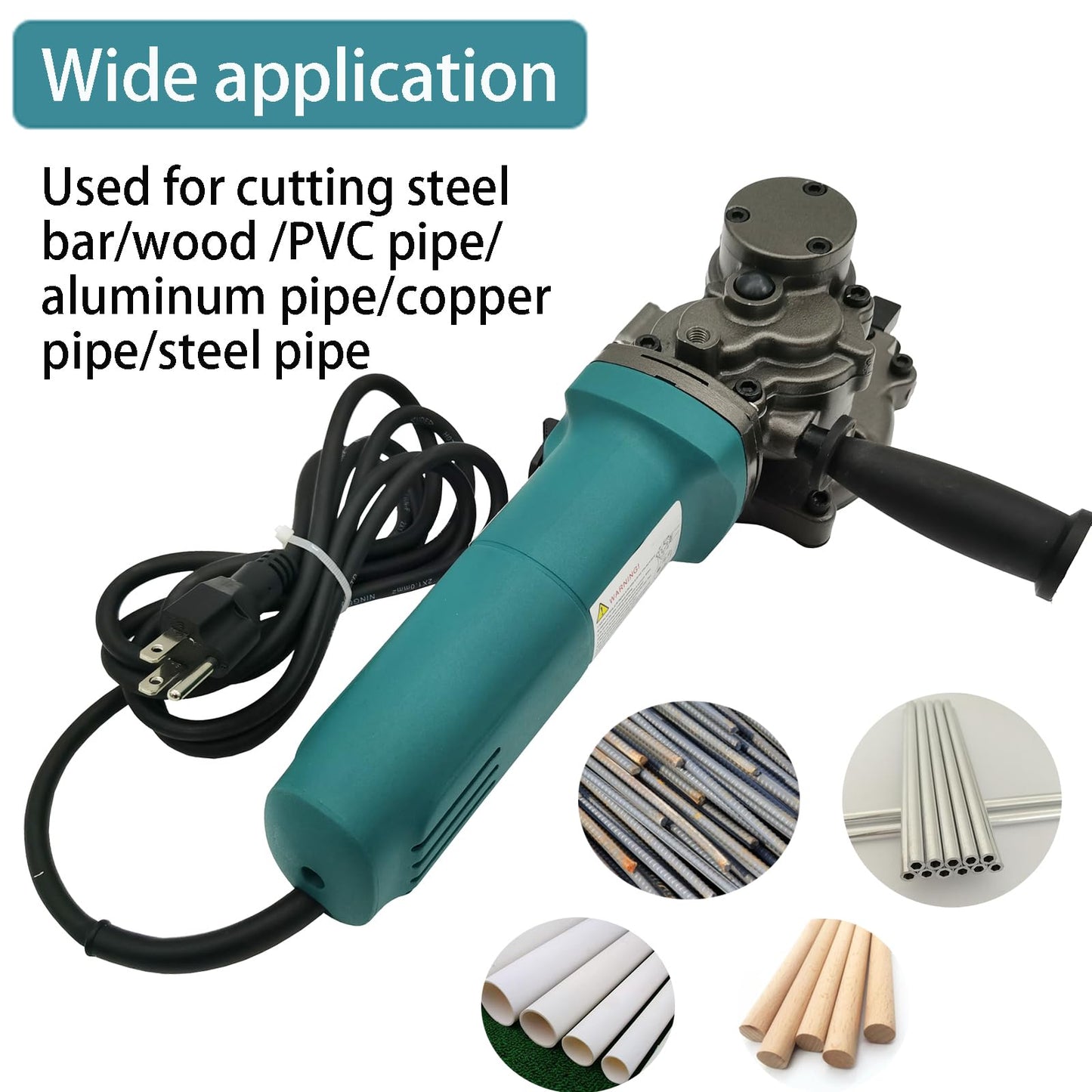 PreAsion Handheld Electric Rebar Cutter Metal Cold Cut Saw 4mm-25mm within 6seconds 110V Cold Cutting Saw Cutting Machine for Cutting wood PVC pipe copper pipe(with box,1100W CE-25)