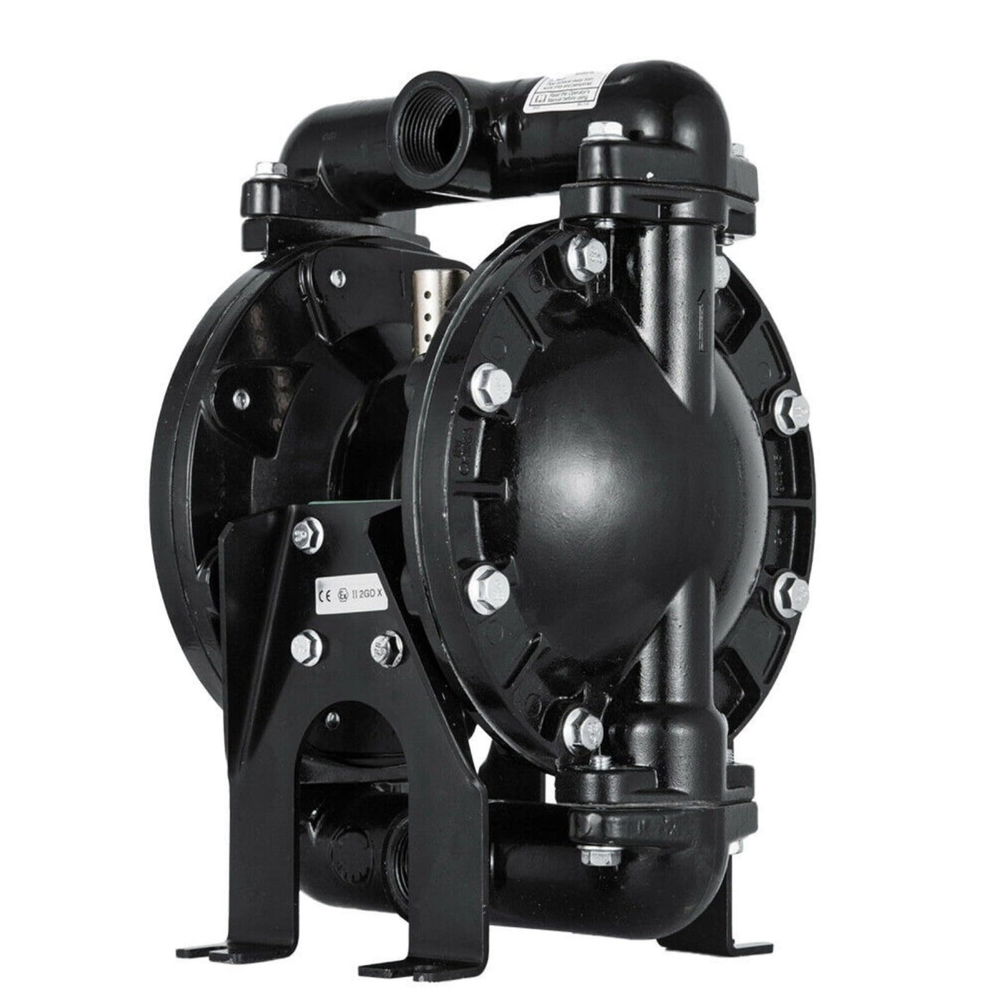 awolsrgiop Air-Operated Double Diaphragm Pump 1" Inlet Outlet Petroleum Fluids, 35GPM 120PSI Diaphragm Pump Up to 150 Degrees F. for Petroleum, Metallurgy, Mining, Coating Material, Printing