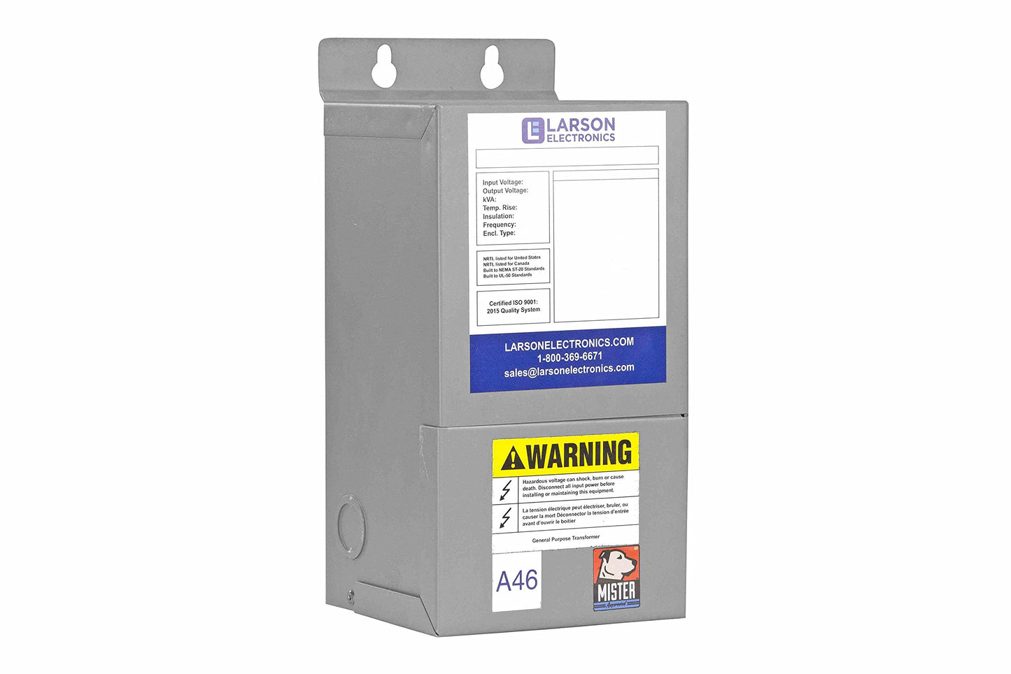1-Phase Buck/Boost Step-Down Transformer - 240V Primary - 220V Secondary - 34.4, 45.87 or 80 Amps - 50/60Hz