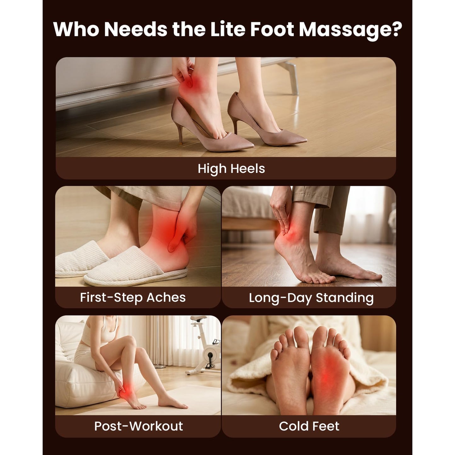 BOB AND BRAD Lite Foot Massager with Heat, FSA-HSA Eligible, Shiatsu Feet Massager with Deep Kneading & Compression, Multi-Level Settings, Fathers Day Gift for Dad Husband