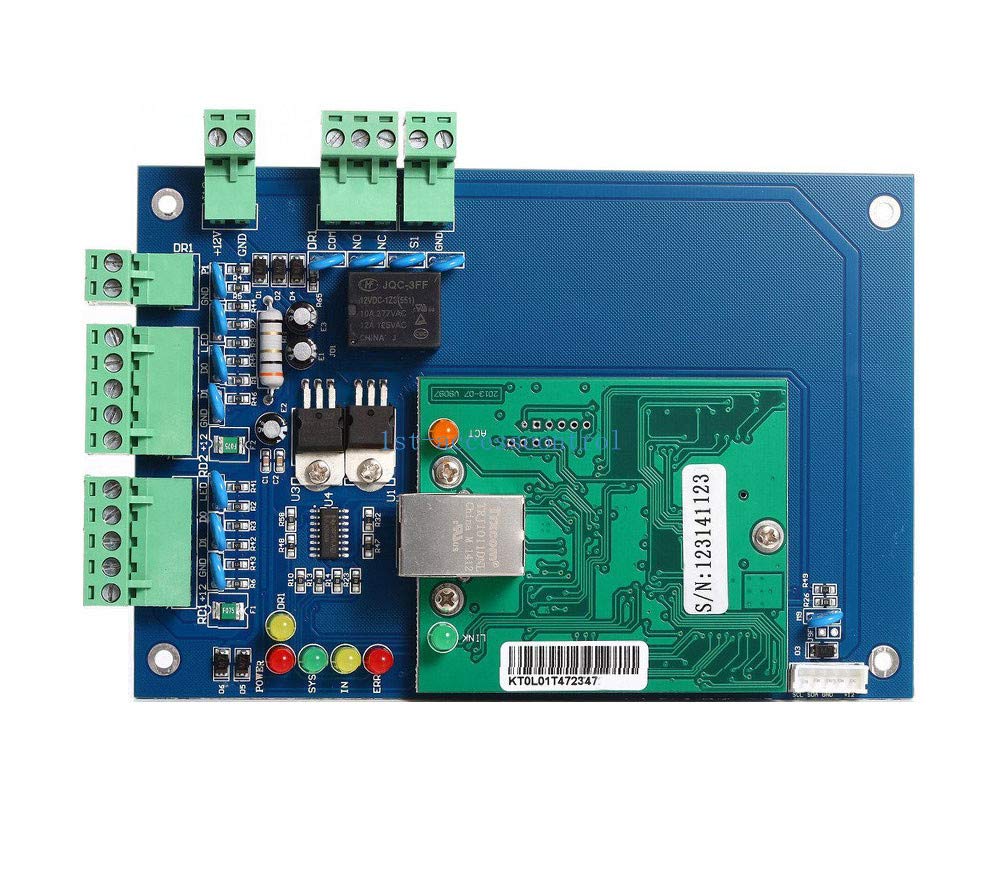 MENGQI-CONTROL Electric Strike Lock Complete TCP/IP Network Single Door Access Control Board System Kits with 110V Metal Power Supply RFID Reader+Exit Button Phone APP remotely Open Door