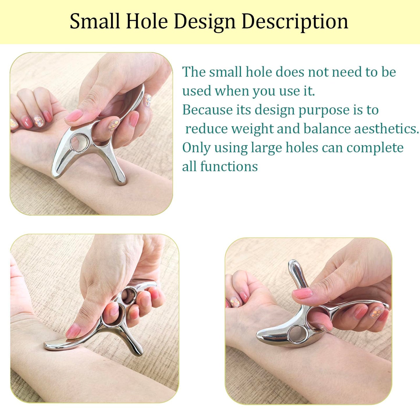 BYYDDIY Gua Sha Trigger Point Massage Tool -Thumb Protector,Deep Tissue Massage,Muscle Scraper Tool (T)