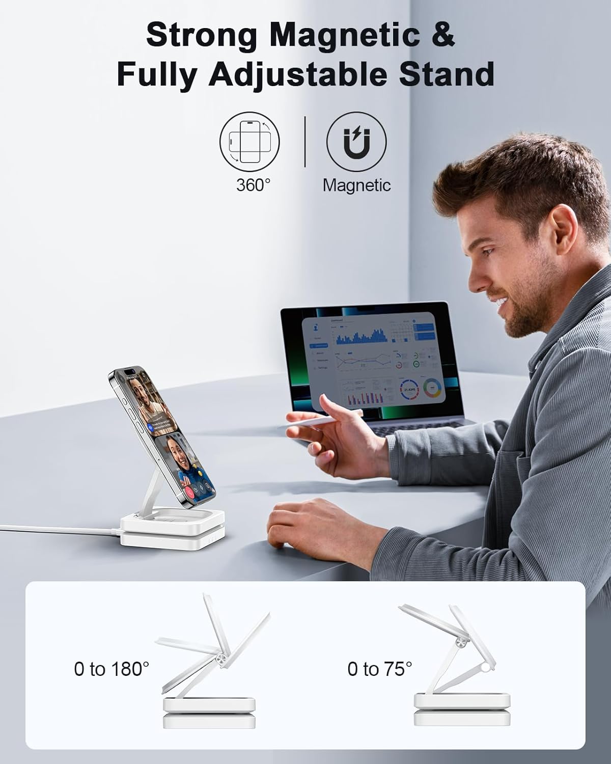 ADADPU 2026 3 1 17 16 15 14 13 12 Magnetic Wireless Charging Station - in Foldable Charger Stand for Multiple Apple
