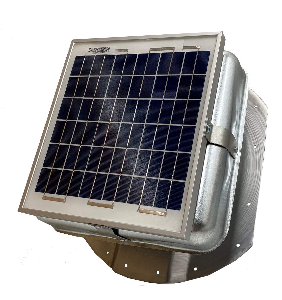 Solar Blaster Solar Mega RoofBlaster for 3.5" ribbed Conex Shipping Container Vent (Galvanized) | Solar Roof Vent Fan for Shipping Container Shipping Container Accessories Storage Container Vent