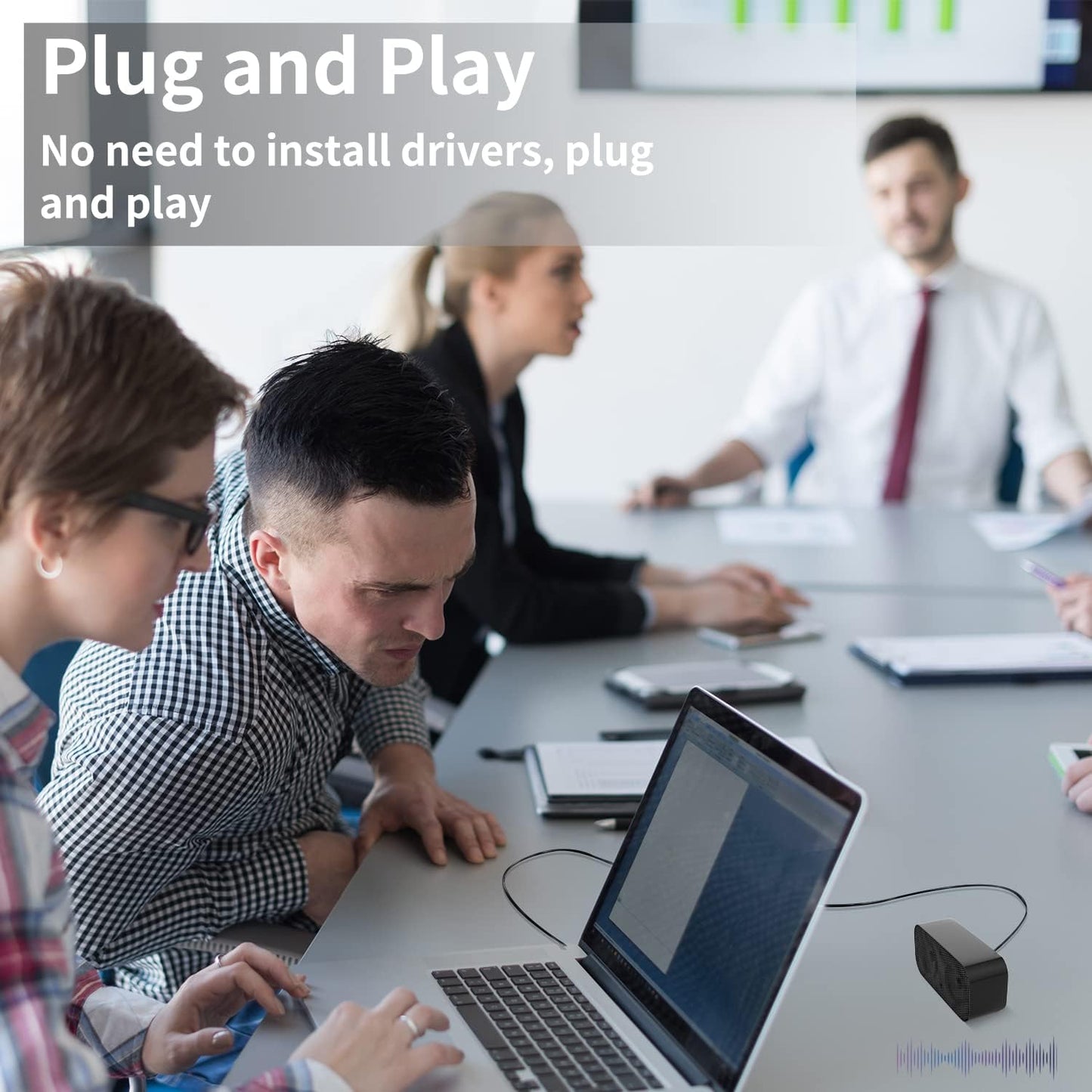 shuley Computer Speaker for Desktop, Wired PC Speaker, Portable USB Speaker for Laptop, Plug and Play, Sound-bar