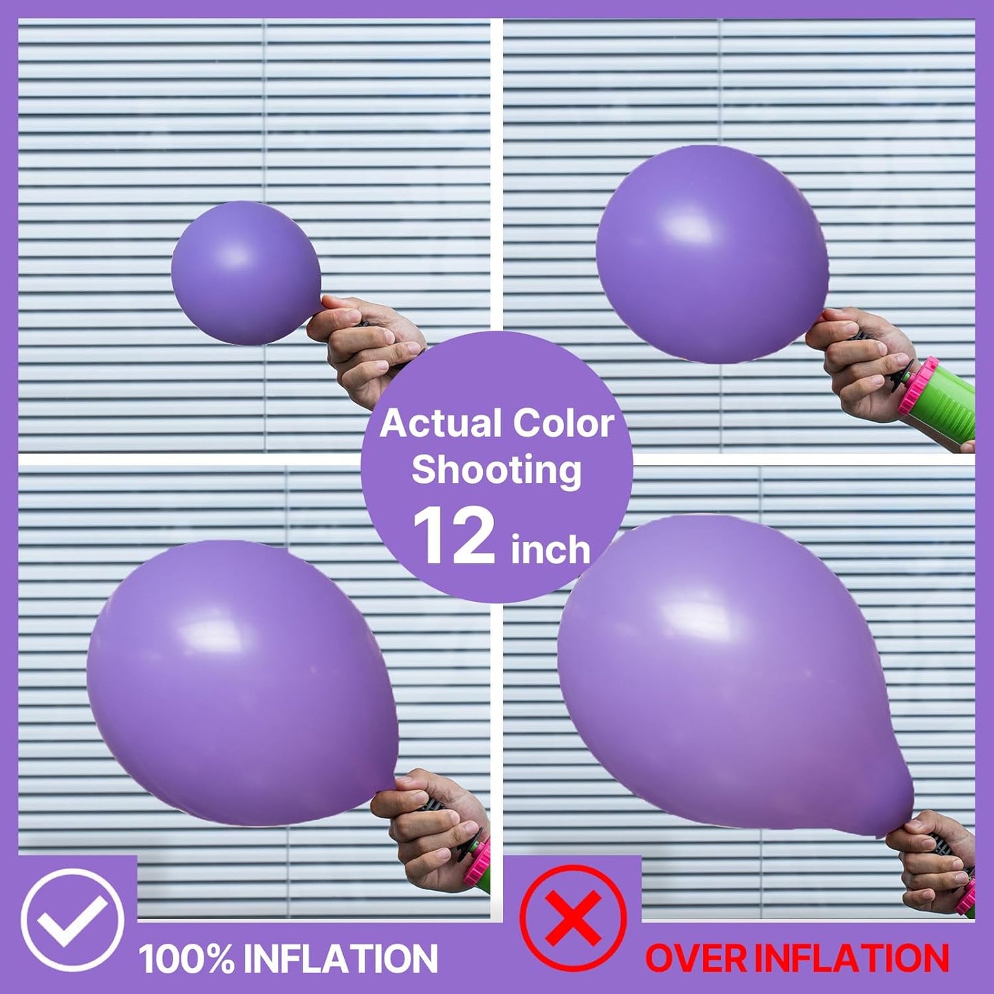 PartyWoo Purple Balloons - 100 Pcs 5-Inch Latex Balloons for Birthday & Wedding Decor