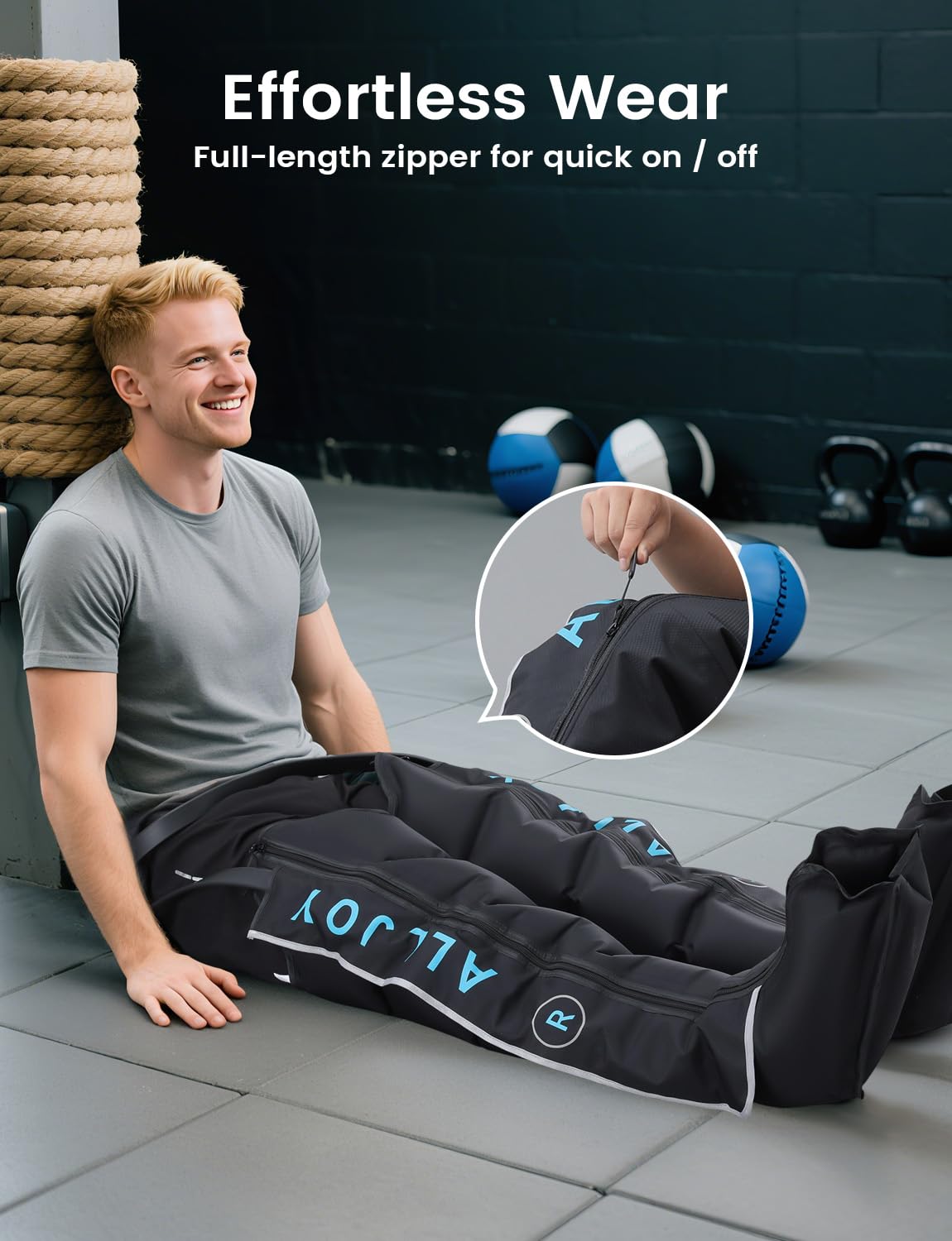 Cordless Air Compression Leg Recovery System, Christmas Gifts Professional Leg Massager Boots with Smart 5-Zone Tech for Sequential Compression, Fast Muscle Recovery & Swelling Relief for Athletes