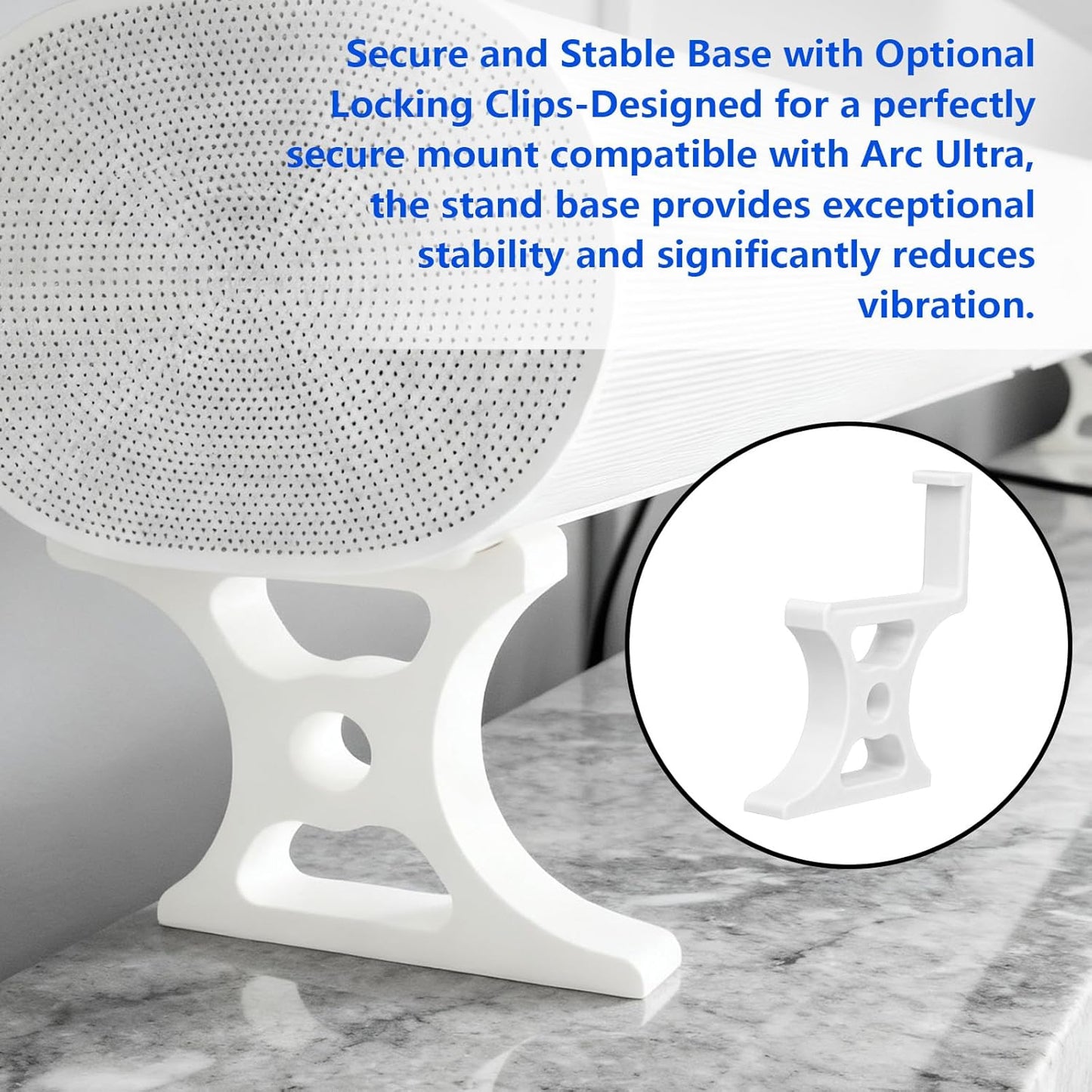 Generic 3-Height (25mm-75mm), Installation(25mm Soundbar Stand Compatible with Arc Ultra, Adjustable Riser Base Sturdy