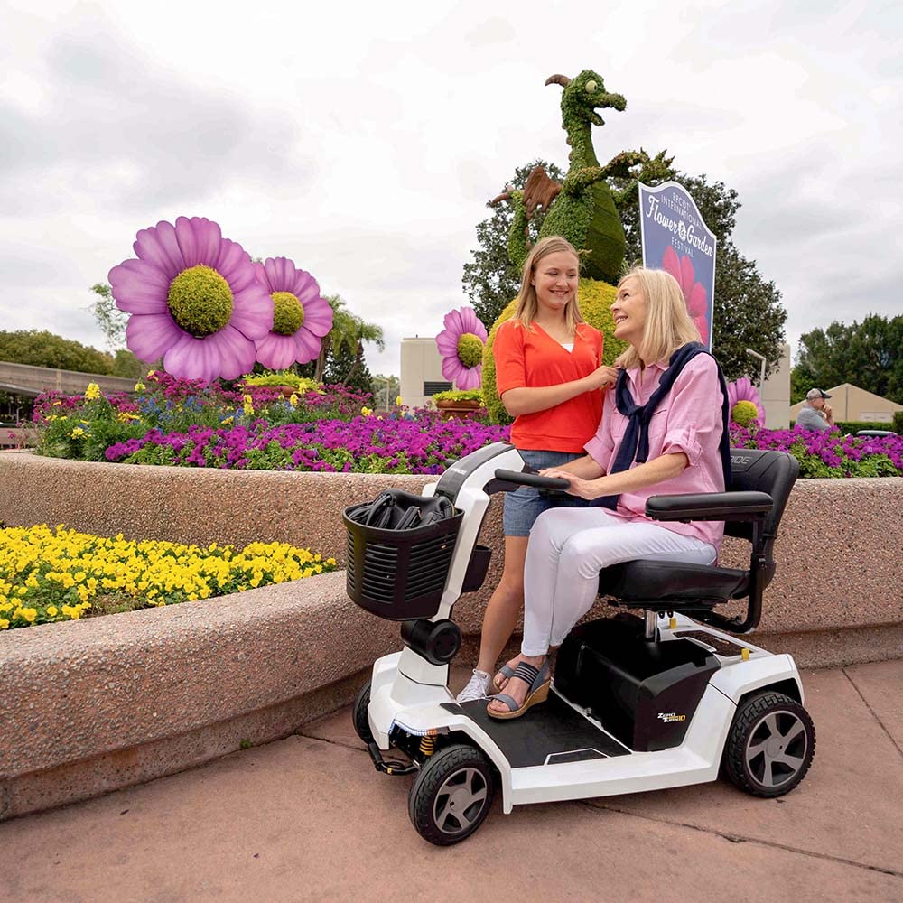 Pride Mobility Zero Turn 10 4 Wheel S710ZT Mobility Scooter, Outdoor 4-Wheel Travel Electric Mobility Scooter for Adults, 400 lbs. WC, Up to 7.3 or 7.5 MPH, 15.9 or 21.2 Range Per Charge