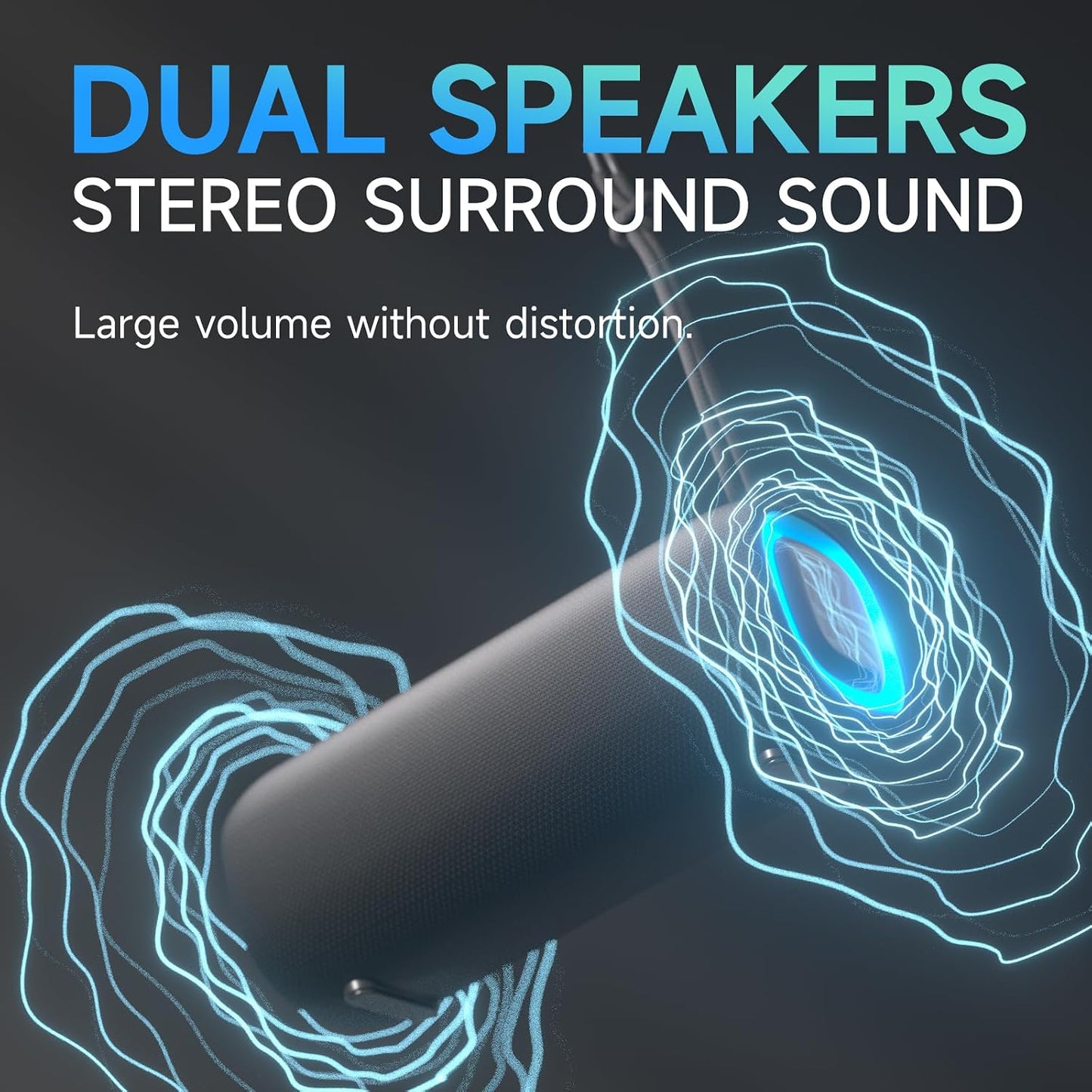COOPERS IPX5 BT5.3, Portable Bluetooth Speaker, Wireless Bluetooth Speaker with Clear Loud Stereo Sound, Waterproof