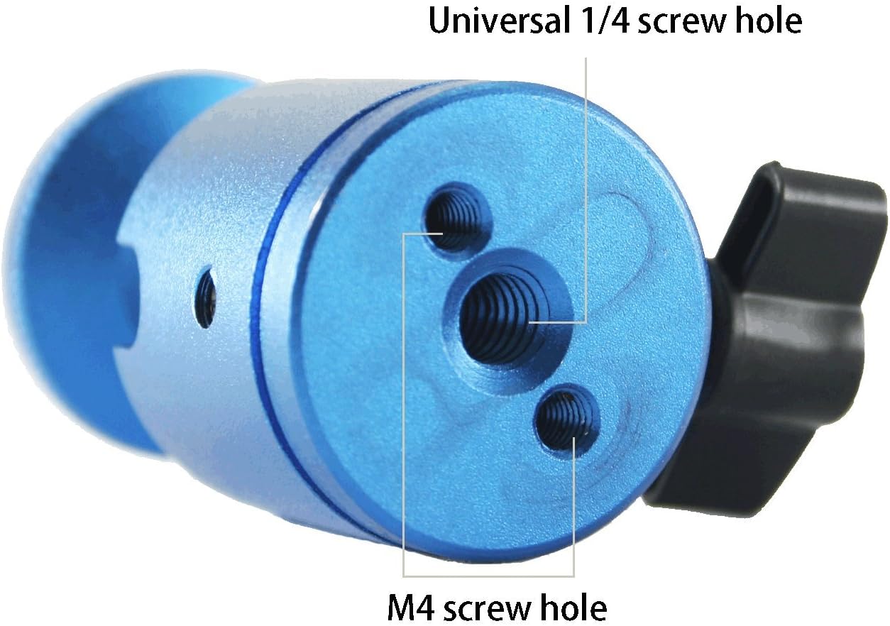 EXMAX 1/4" 360 4.4lbs Mini Ball Head Aluminum Alloy Tripod Ball Head with Screw Thread Base Mount Degree Rotatable