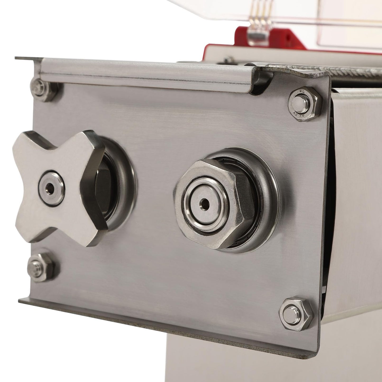 Commercial Meat Cutting Machine, 1100W Meat Shredding Machine, 3.5mm Blade Electric Meat Cutter, Stainless Steel Restaurant Food Cutter, for Kitchen Supermarket Lamb Beef Chicken, Red
