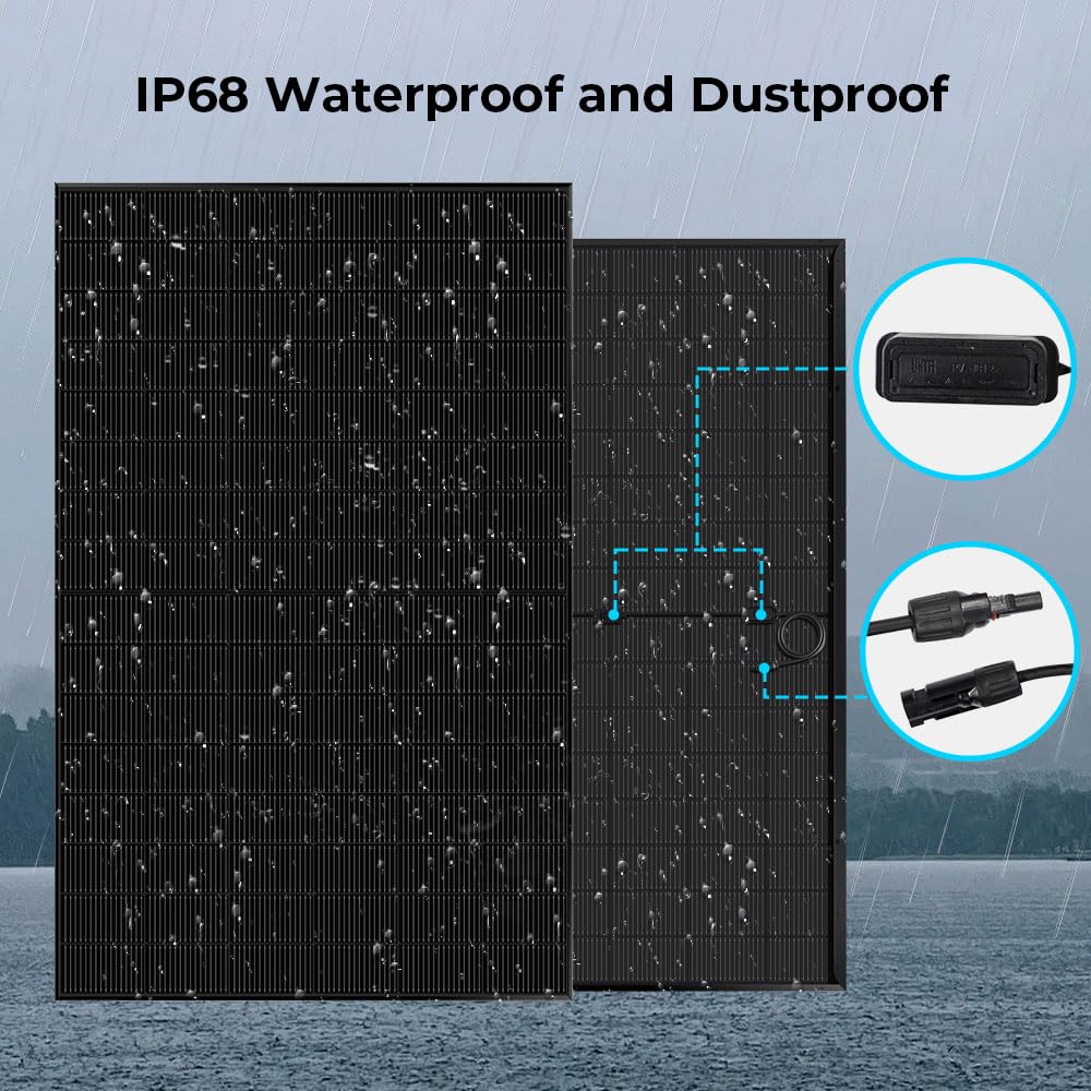 SUNGOLDPOWER 10PCS 450W Bifacial Solar Panels,N-Type 16BB,UL61730,Vmp 31V Each,HE Up to 30% Extra Power,for Home Backup,Farm,Residential&Commercial On/Off-Grid Systems(10 * 450W Bifacial)