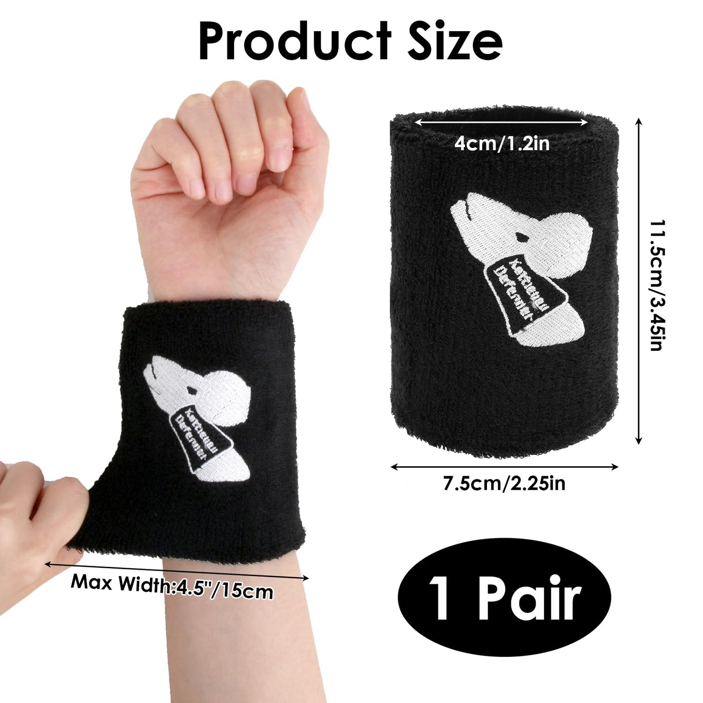 Kettlebell Wrist Guards with Built-in PP Hard Plate for Impact Protection, Moisture-Wicking Cotton Sweatbands for Heavy Lifting & HIIT, Zero Setup Large Fit for Thicker Wrists & Users Over 220 lbs