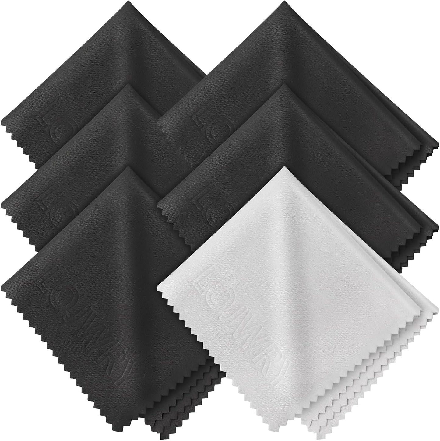 LOJWRY 6*7in 6 Eye Glass Clean Cloths Pcs, Individually Wrapped, High-Density, Ultra Soft, Scratch-Free Premium