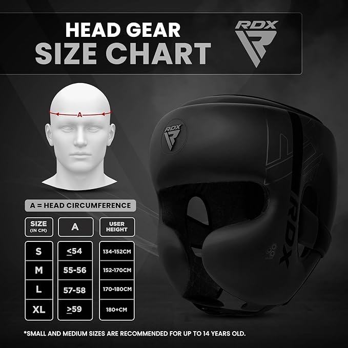 RDX Boxing Headgear, MMA Training, Adjustable Padded Kara,Muay Thai Headgear, Kickboxing, Sparring, Martial Arts, Karate, Taekwondo Helmet