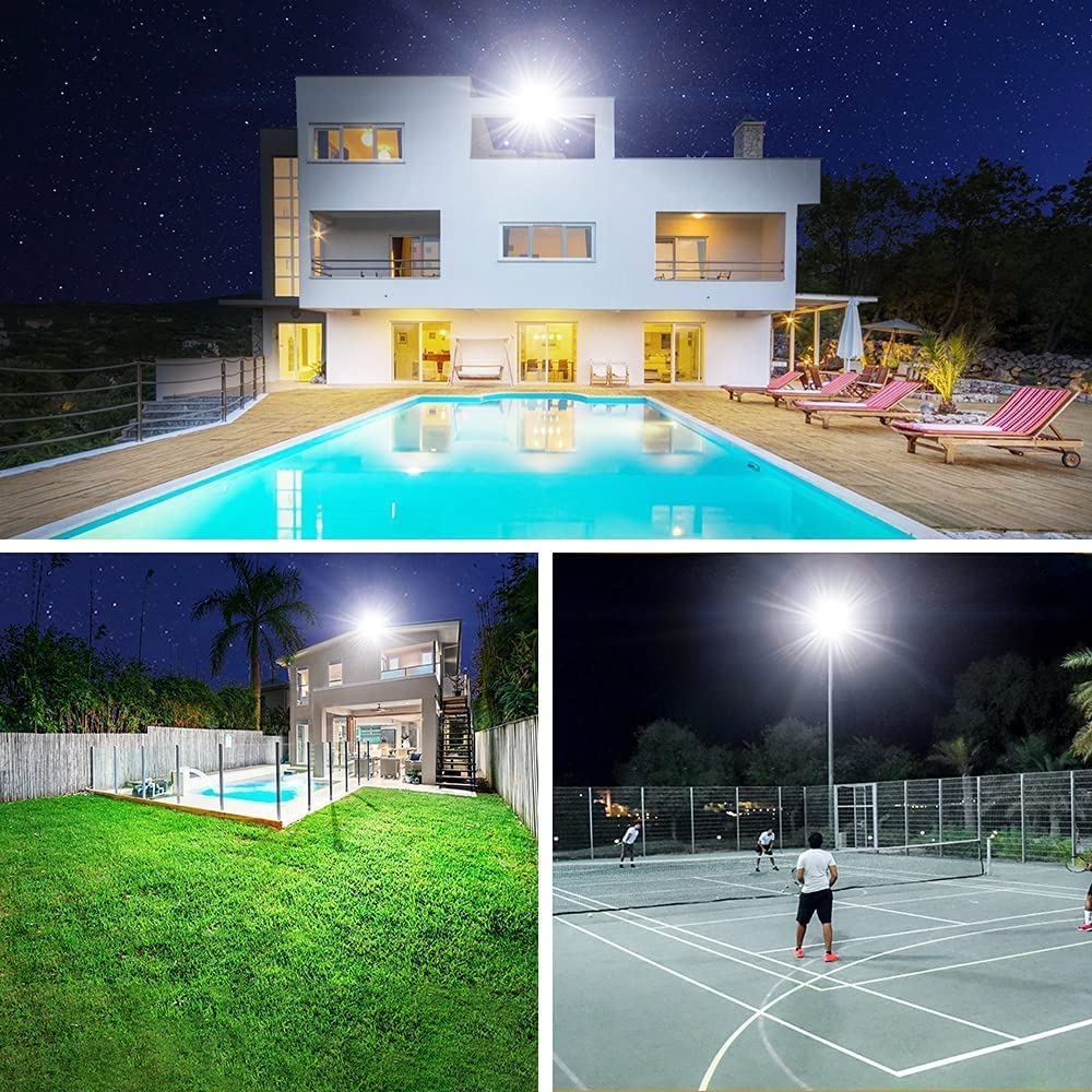 XYCN 600W LED Stadium Flood Lights Outdoor(3050W Equivalent),67500LM Super Bright LED Arena Lights,100-277V IP66 Waterproof 5000K Daylight White Commercial Lighting for Sports Fields and Counts
