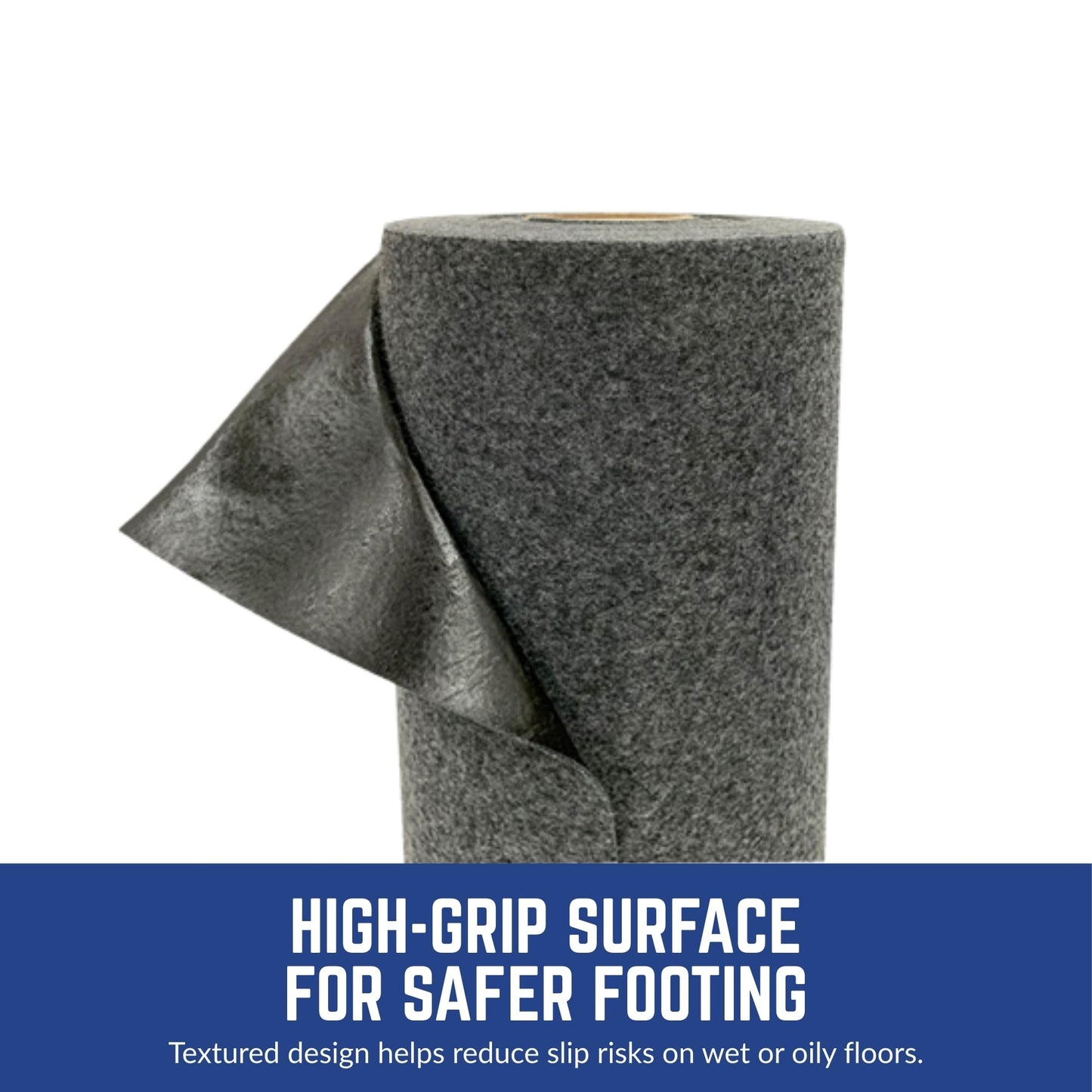 Spilfyter Universal Absorbent Traction Mat with Cling Technology | 34" x 100' | 1 Roll | Anti-Slip, Durable Walkway Safety Solution – Absorbs Oil & Water-Based Fluids | STM-9700