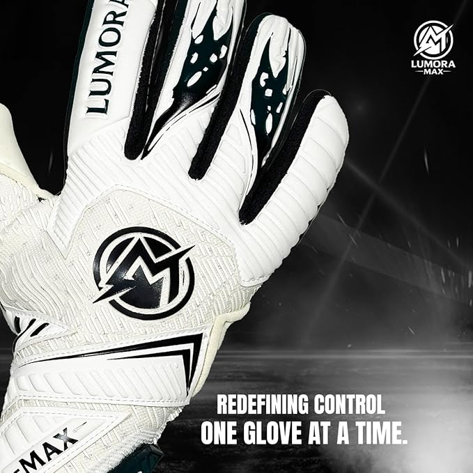 Goalkeeper Gloves-Professional Negative Cut Goalie Gloves with Contact Max Grip, 4mm Foam Padding & Airprene Backhand| No Finger Save, All-Weather Performance. Sizes (7-10)