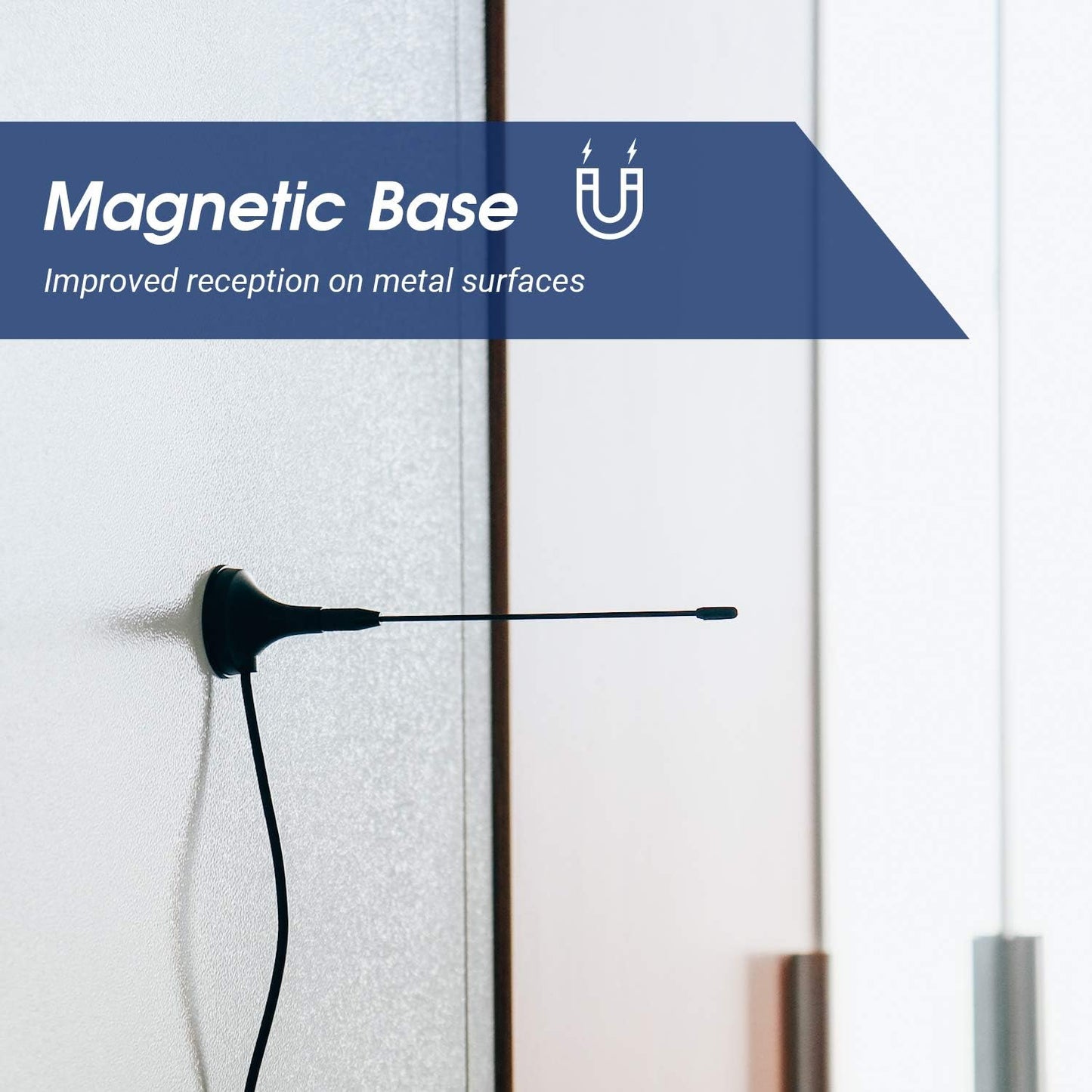August DTA180 Setup HDTV Antenna - - Portable Mini Digital Aerial with Magnetic Base - Easy - Optimized for Free