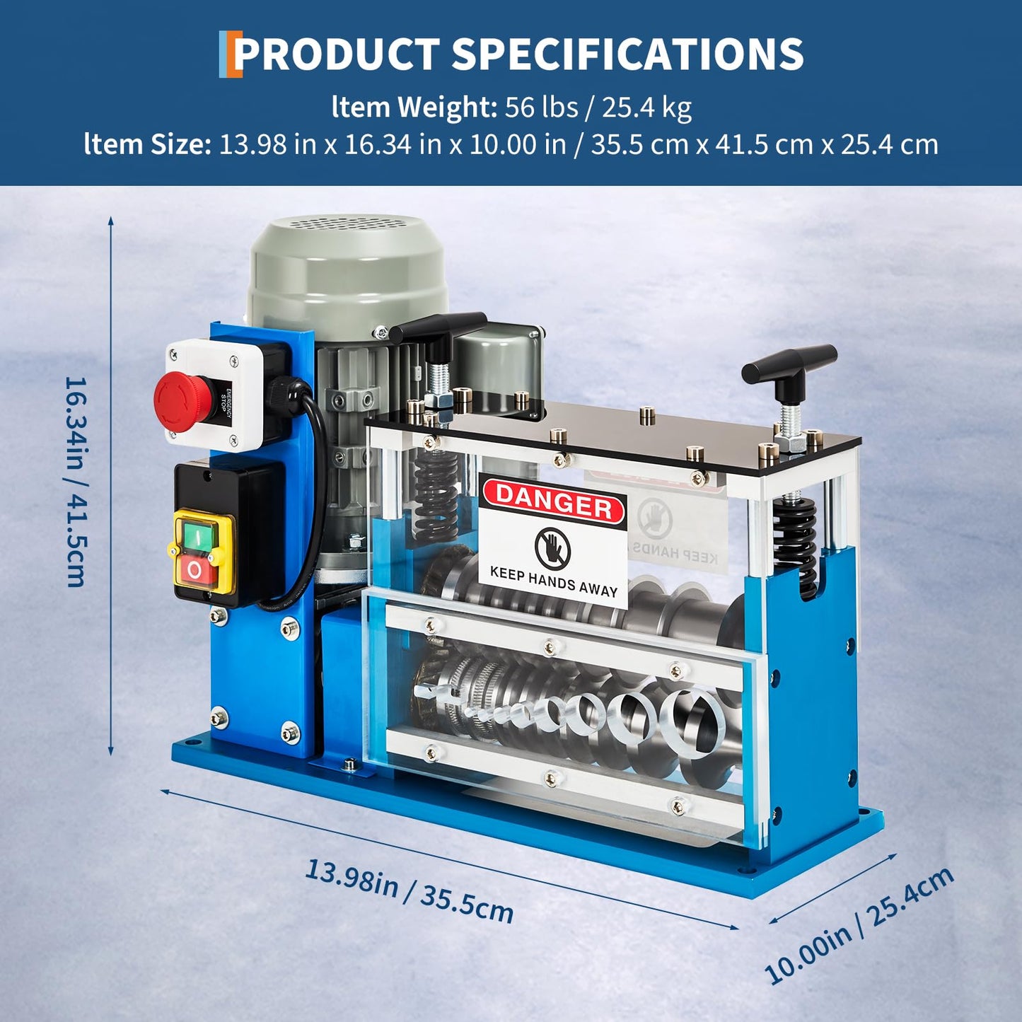 Automatic Wire Stripper Machine, 370w 0.06" - 1.5" Electric Wire Stripping Machine, Cable Stripper for Scrap Copper Wire Cable Recycling， 370w 10 Channels 10 Blades with Transparent Panel