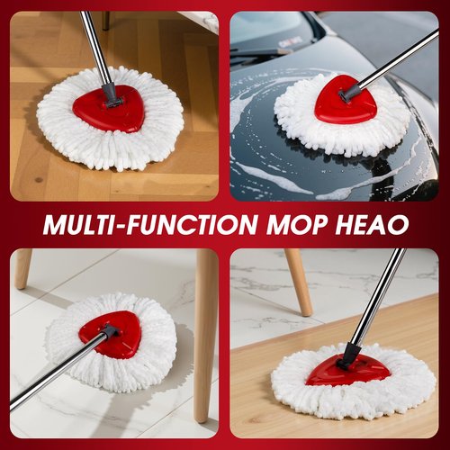10 Pack Spin Mop Refills Head, Mop Heads Replacement for Spin Mop, Washable Microfiber Mop Replace Head Spin Mop, 360°Spinning Micro Replacement Mop Head for Easy House Cleaning Floor Mopping