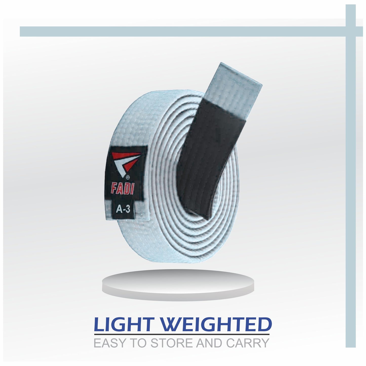 Fadi Sports Brazilian Jiu Jitsu Belt – Poly-Cotton BJJ Belt for Men & Women Durable with Ranking Stripe Sleeve for Gi Training & Competition
