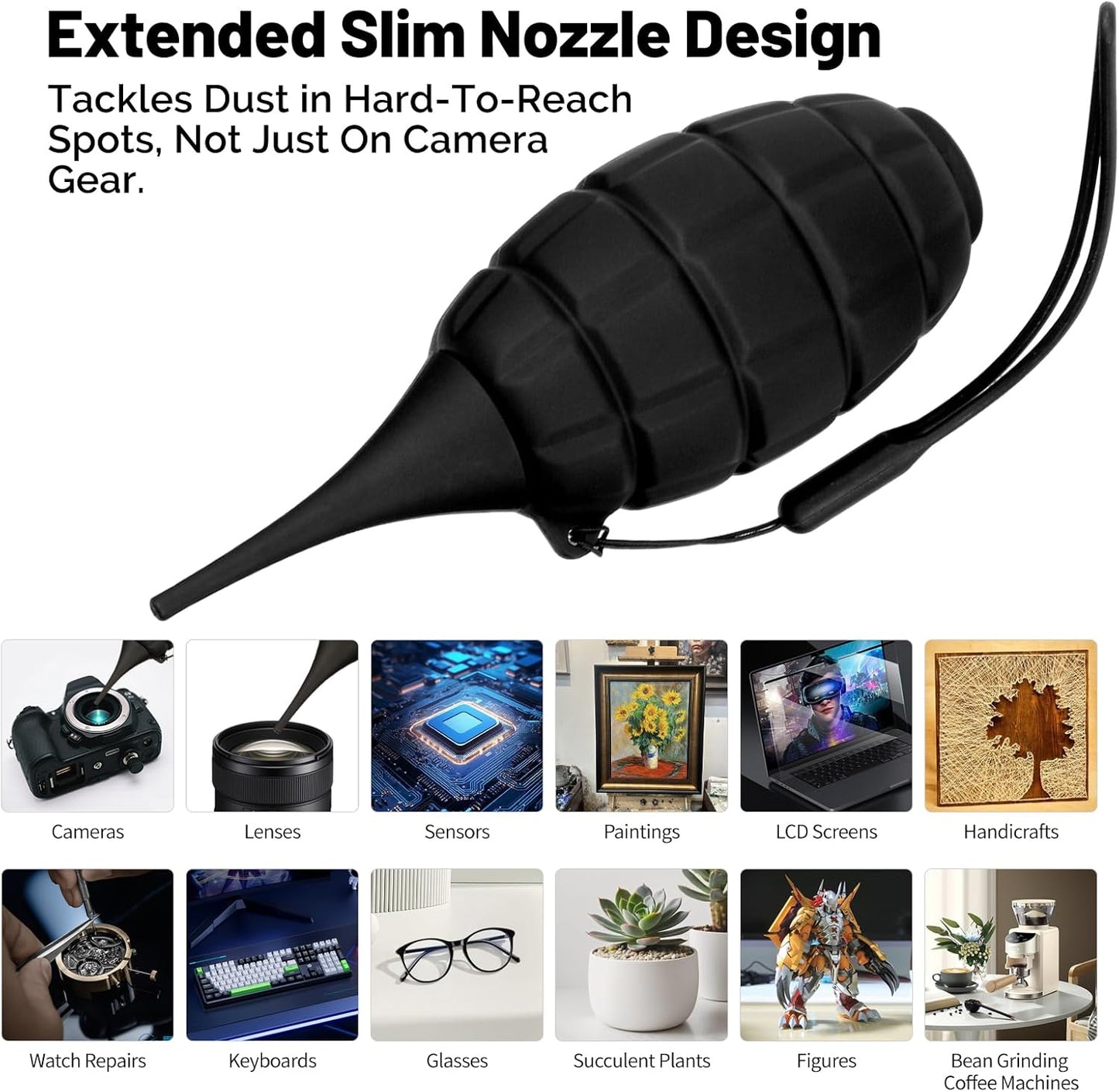 CamKix 2X CMOS Camera Cleaning Kit - Soft Tipped Upgraded Camera Sensor Blower - Compressed Air Camera Cleaner