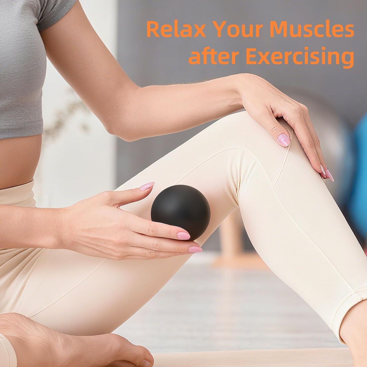 Massage Lacrosse Balls for Myofascial Release, Trigger Point Therapy and Yoga Therapy, Foot Massage Ball to Relieve Plantar Fasciitis Black