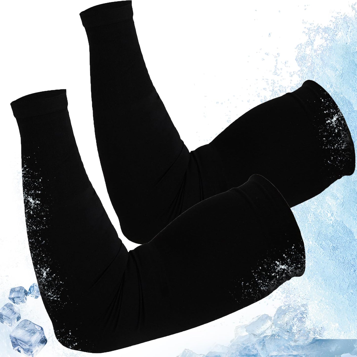 AZOI Arm Sleeves for Men Women – Cooling UV Sun Protection UPF 50+ Compression Sports Sleeves for Outdoor, Tattoo Cover Up (1 Pair)