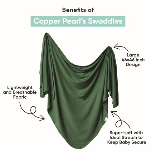 Copper Pearl Baby Swaddle Blanket - Premium Knit Baby Blanket, Large Soft Stretchy Receiving Blankets for Baby Boy and Girl, Swaddles for Newborn, Infant, and Toddler (Elf)
