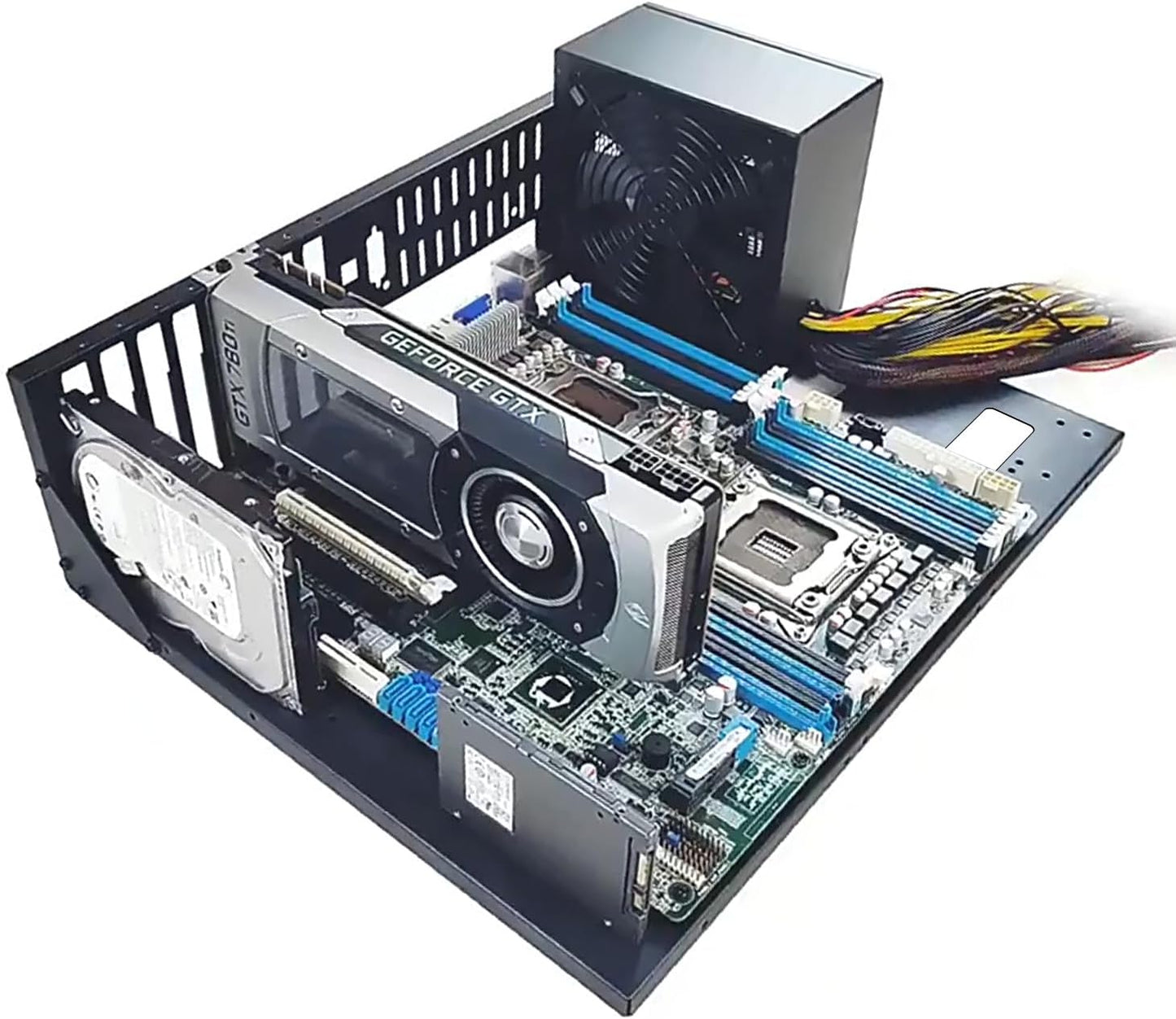 JOYJOM Open Air PC Case, PC Test Bench PC Case, ATX Open Frame Computer Case, DIY PC Rack for ATX MATX ITX Motherboards
