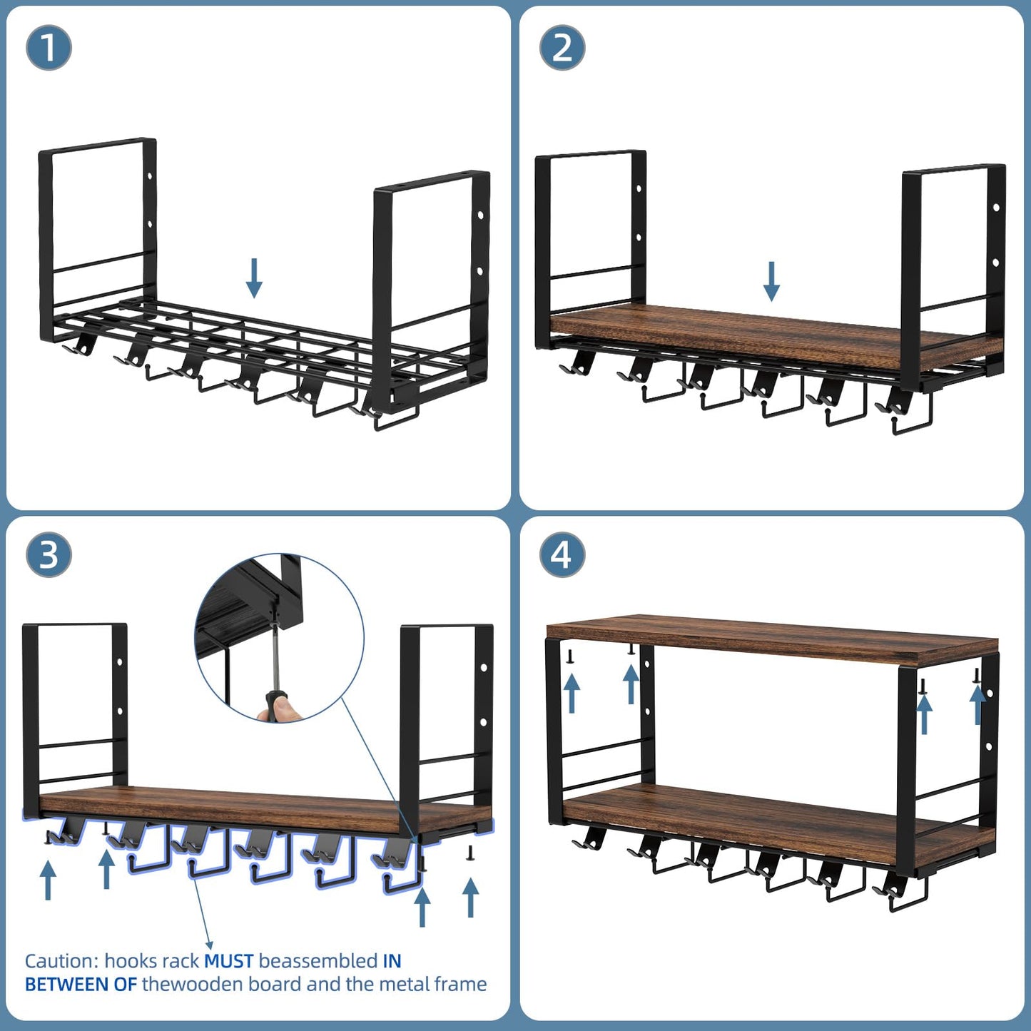 TJ.MOREE 2 Tier Floating Shelf Compatible with Tonal Accessories, T-Bracket Lock Adapters Hanger, Wall Mount Home Gym Storage Rack for Fitness Equipment